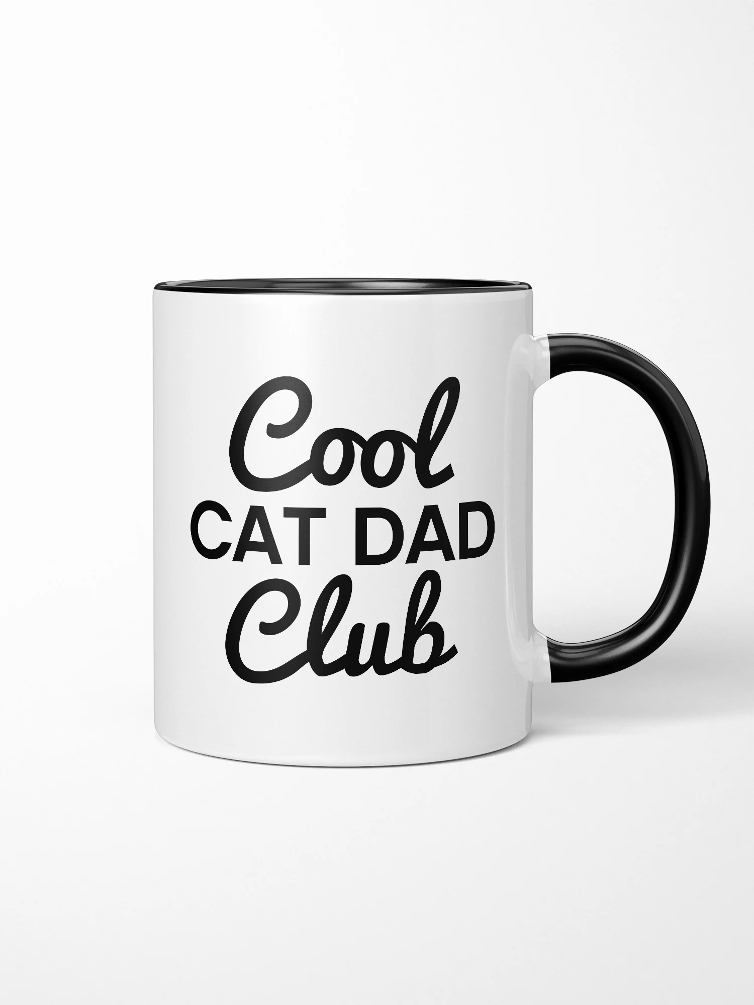 Cool Cat Dad Club Signature Script Ceramic Mug