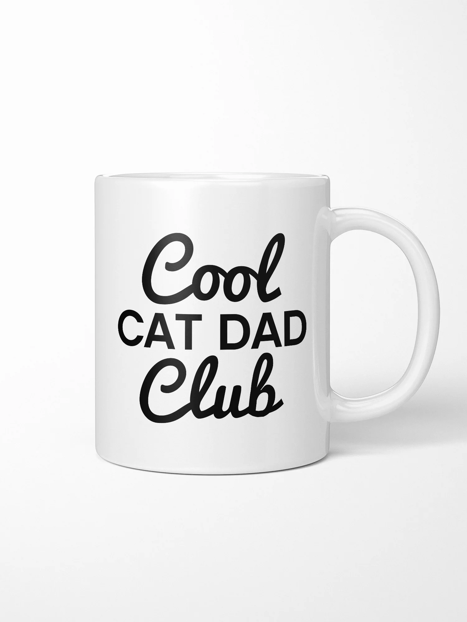 Cool Cat Dad Club Signature Script Ceramic Mug - Image 2