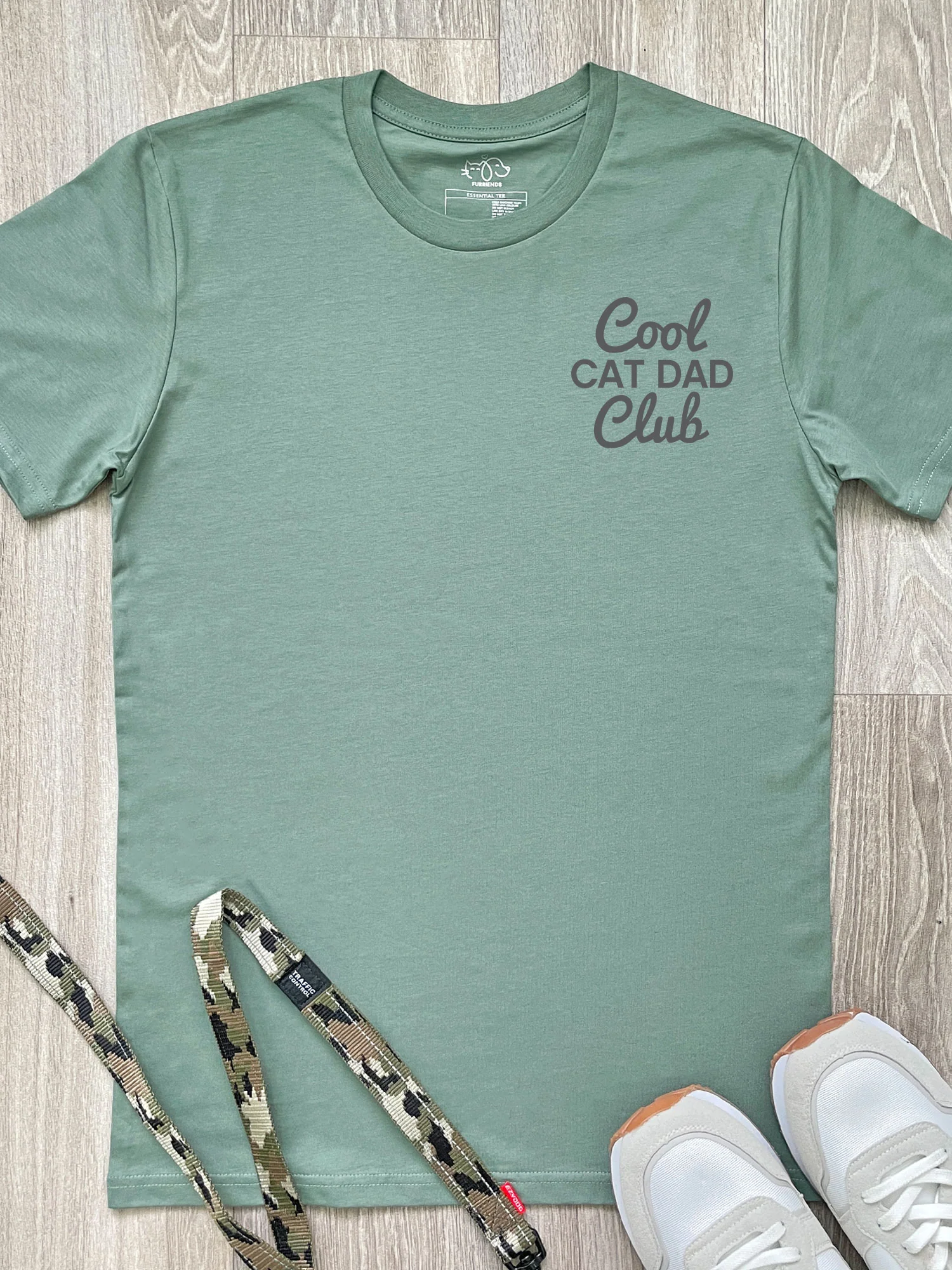 Cool Cat Dad Club Signature Script Essential Tee - Image 5