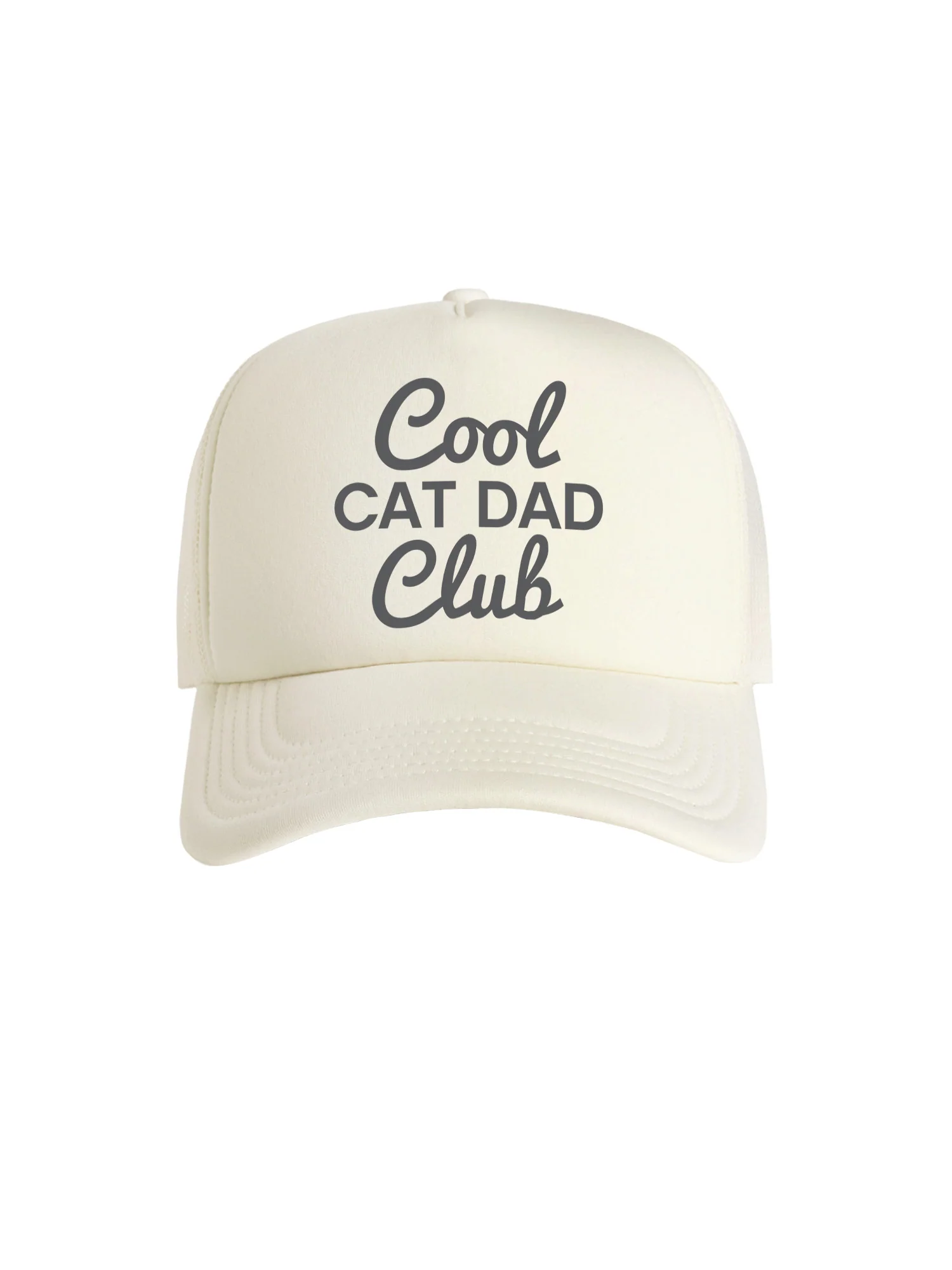 Cool Cat Dad Club Signature Script Foam Trucker Cap - Image 2