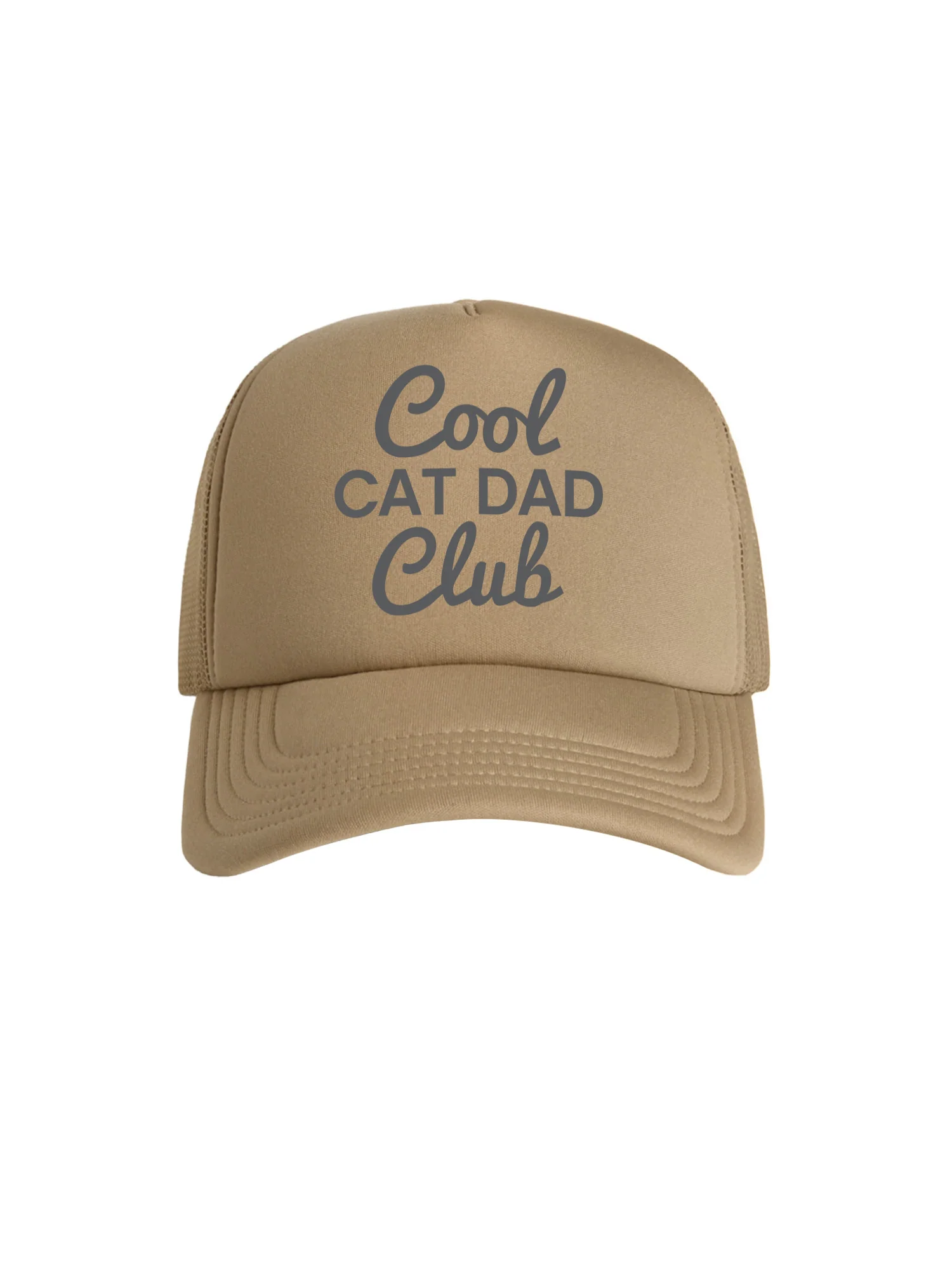 Cool Cat Dad Club Signature Script Foam Trucker Cap - Image 3