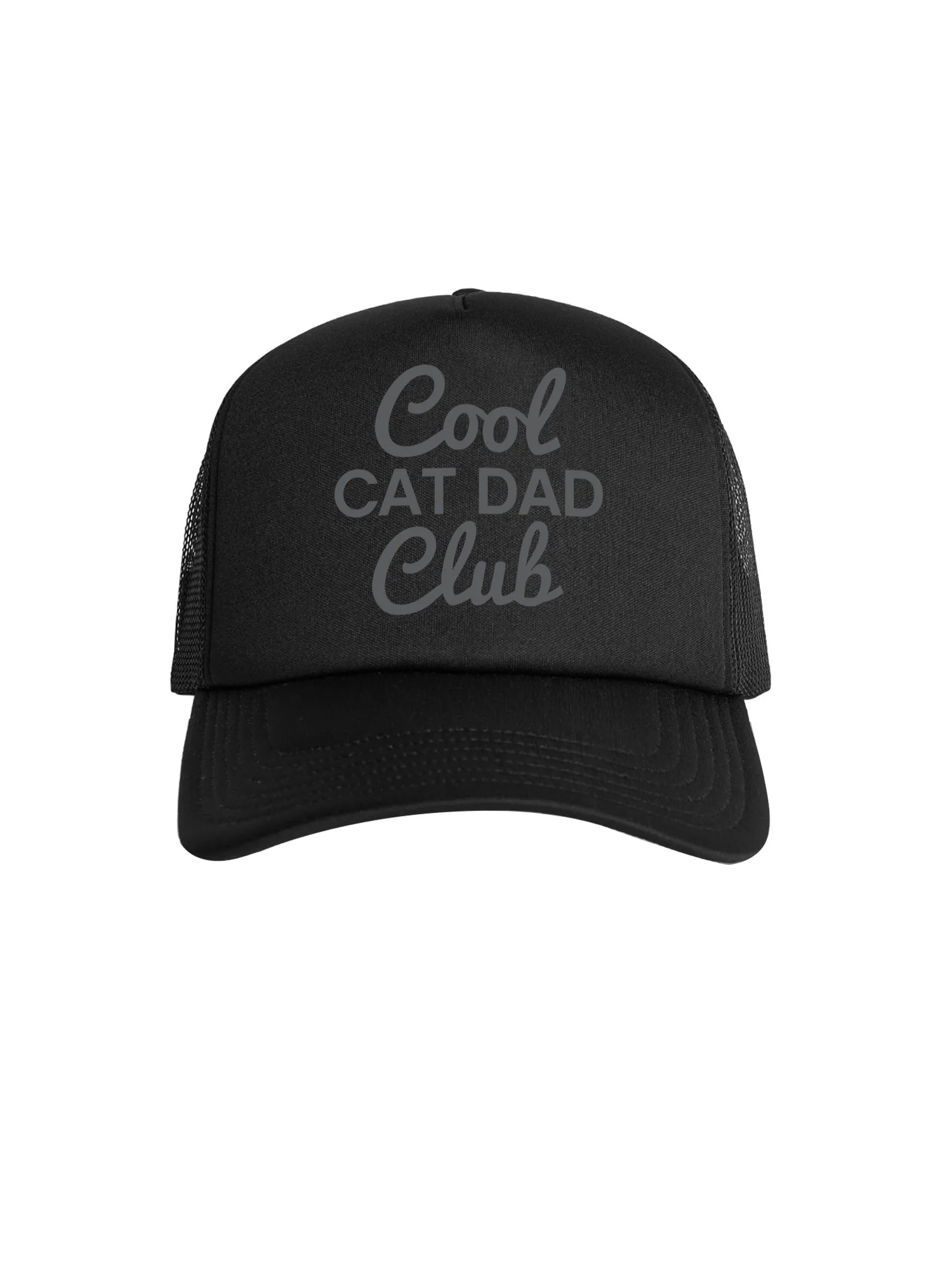 Cool Cat Dad Club Signature Script Foam Trucker Cap - Image 4