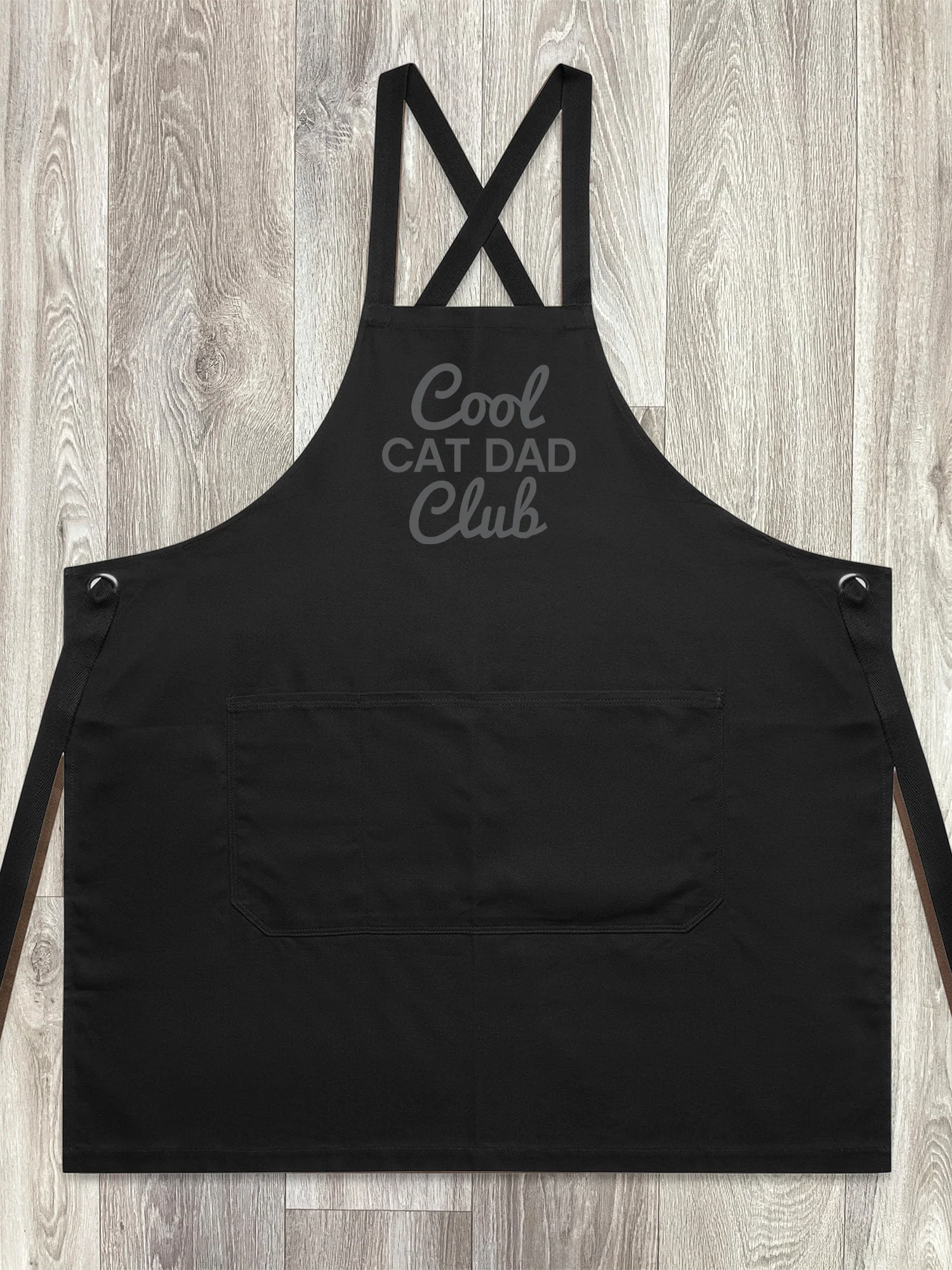 Cool Cat Dad Club Signature Script Jarrah Crossback Apron - Image 5