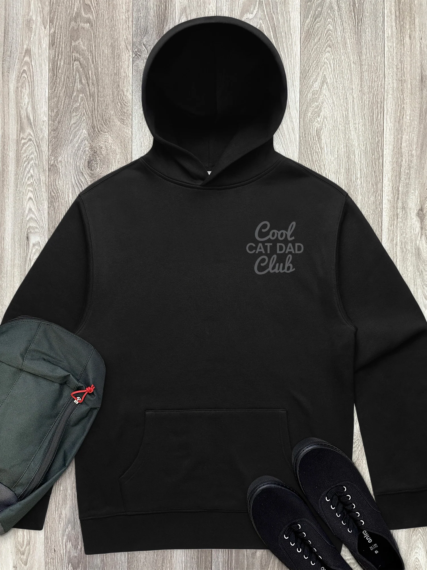 Cool Cat Dad Club Signature Script Men's Comfort Hood