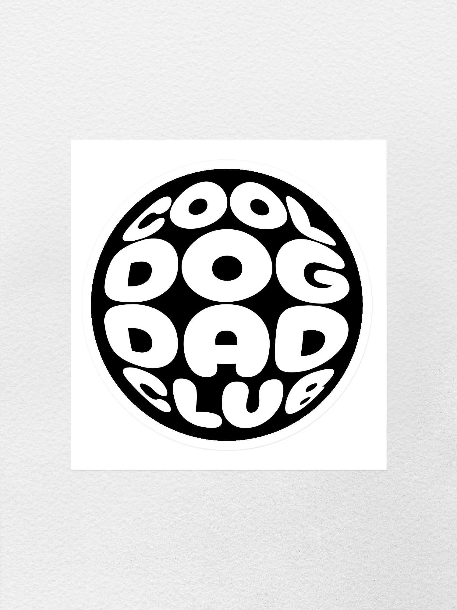 Cool Dog Dad Club Orb Sticker - Image 4