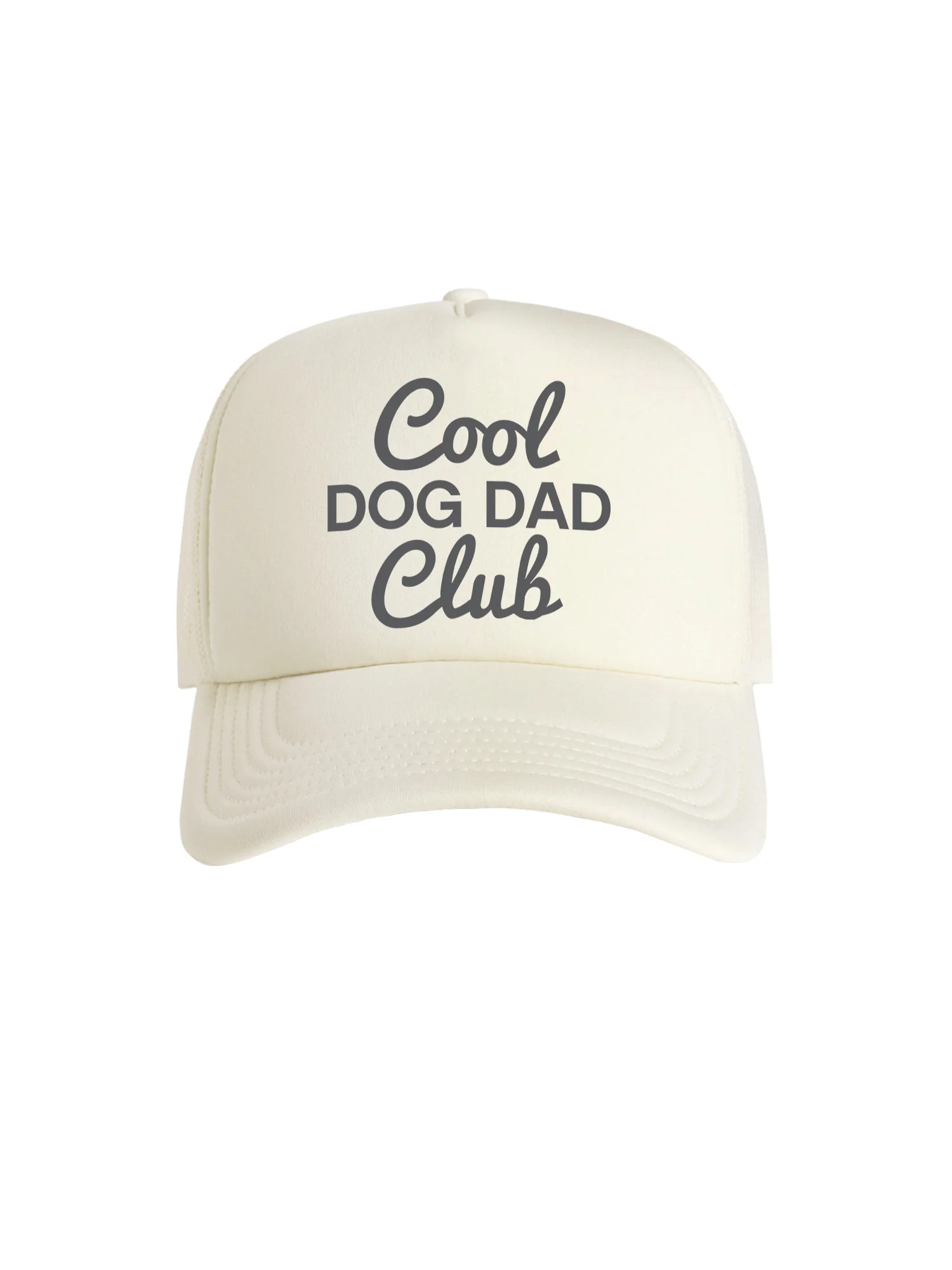 Cool Dog Dad Club Signature Script Foam Trucker Cap