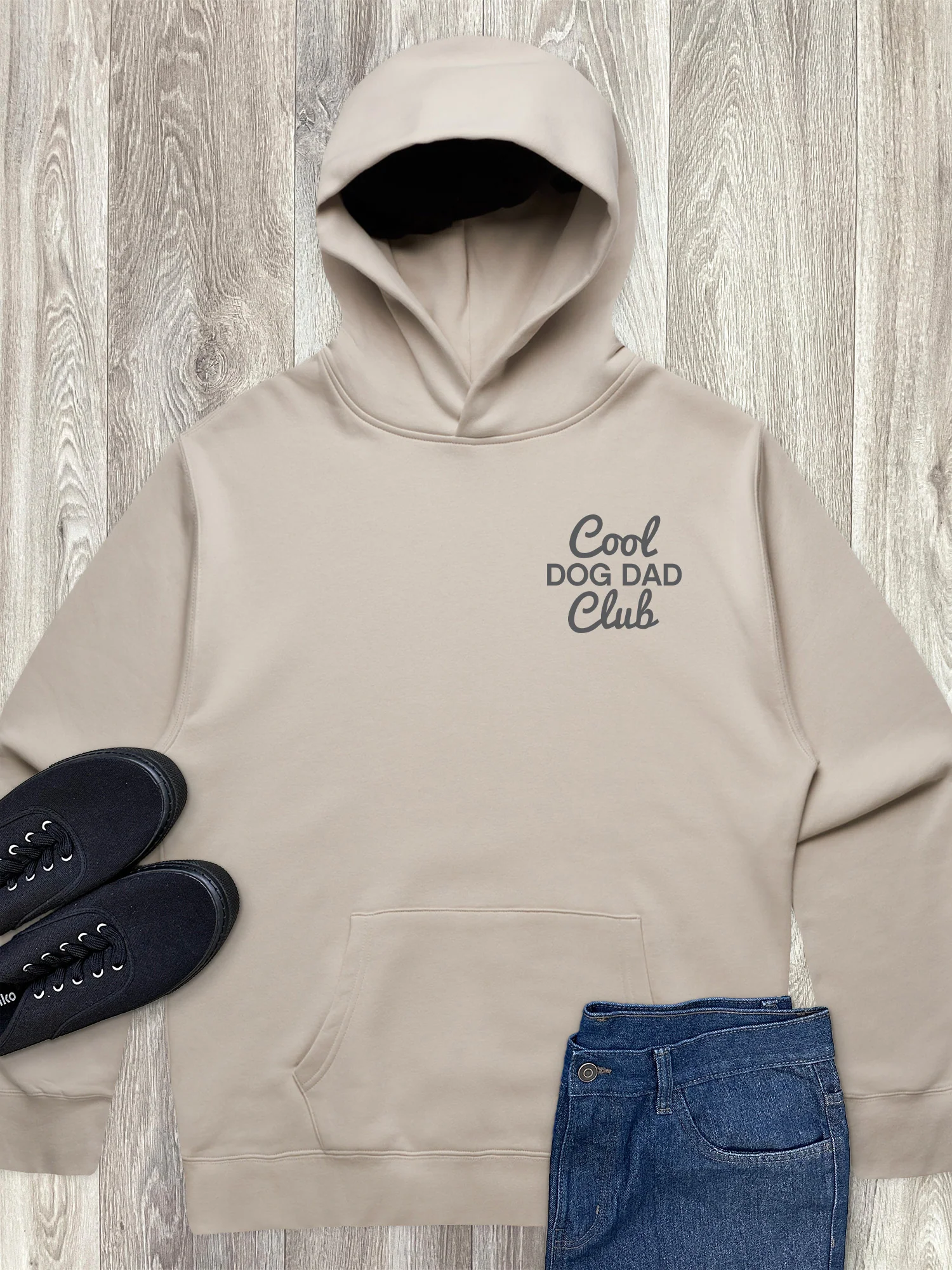 Cool Dog Dad Club Signature Script Men's Comfort Hood - Image 5
