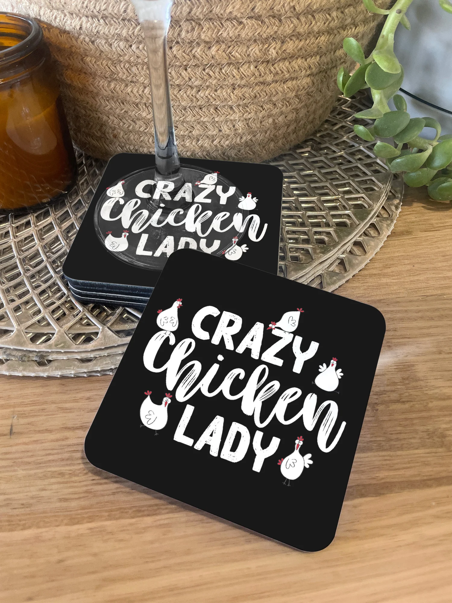 Crazy Chicken Lady Coaster - Image 5