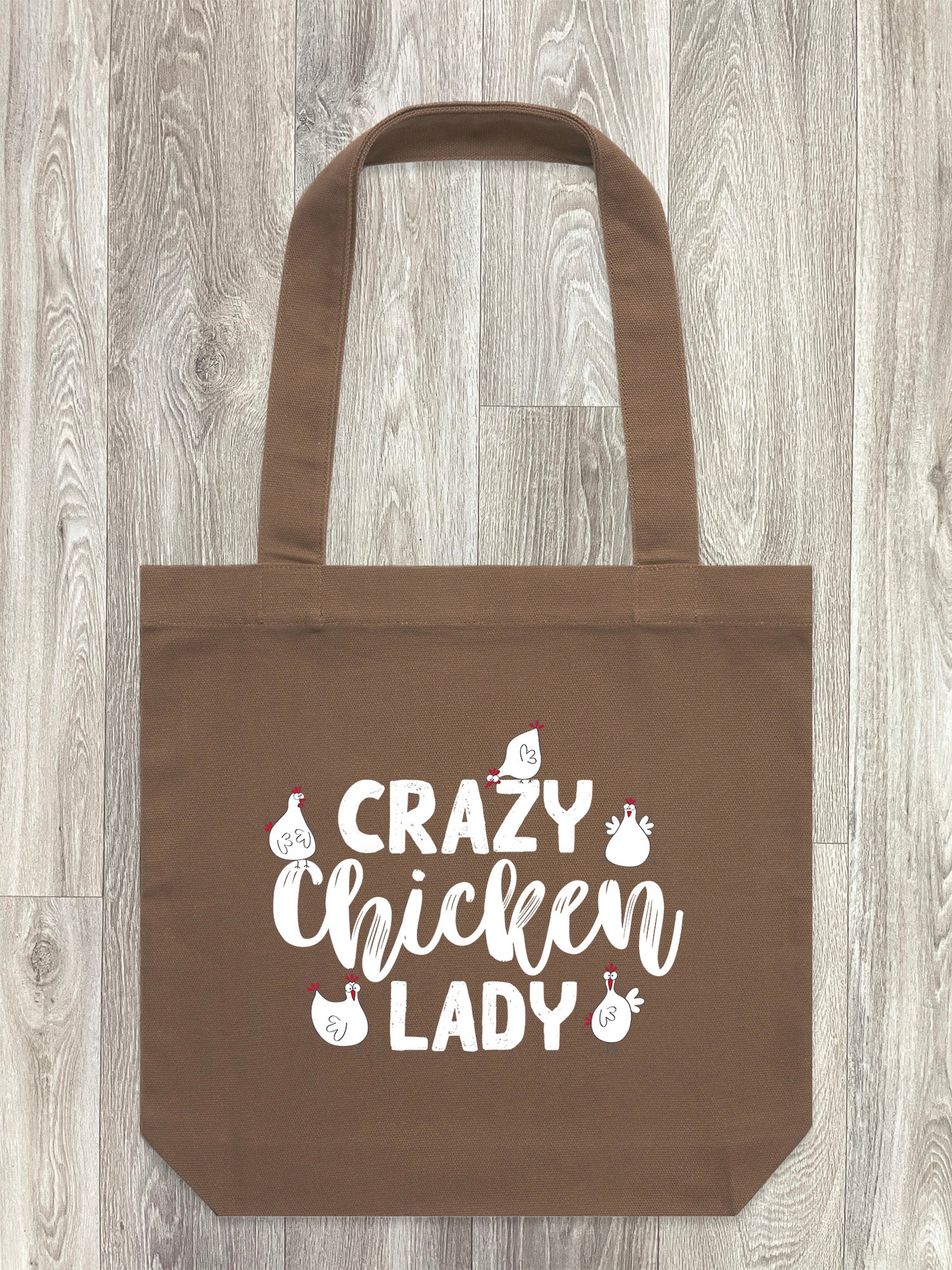 Crazy Chicken Lady Edith Tote Bag - Image 2