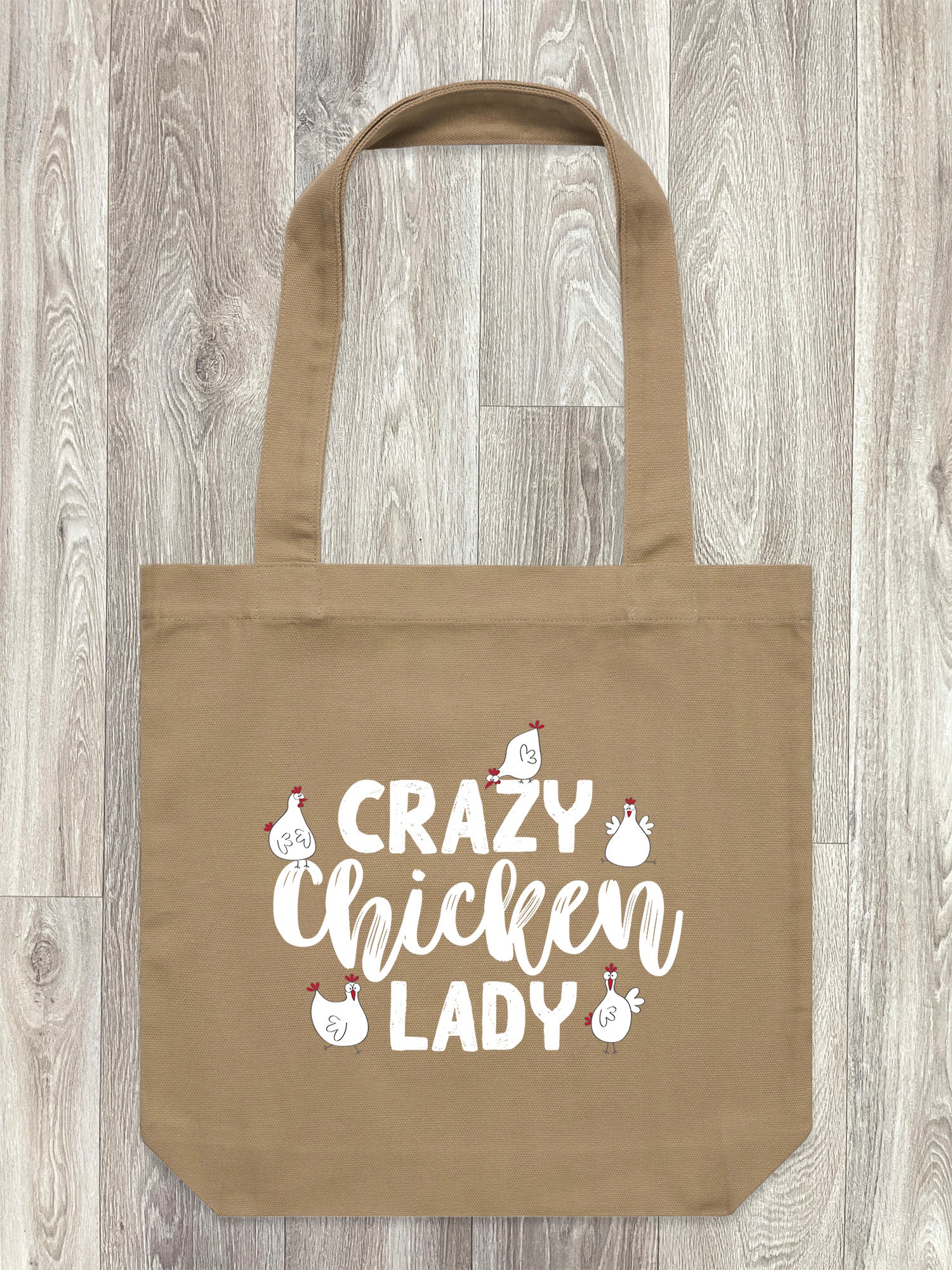 Crazy Chicken Lady Edith Tote Bag - Image 5