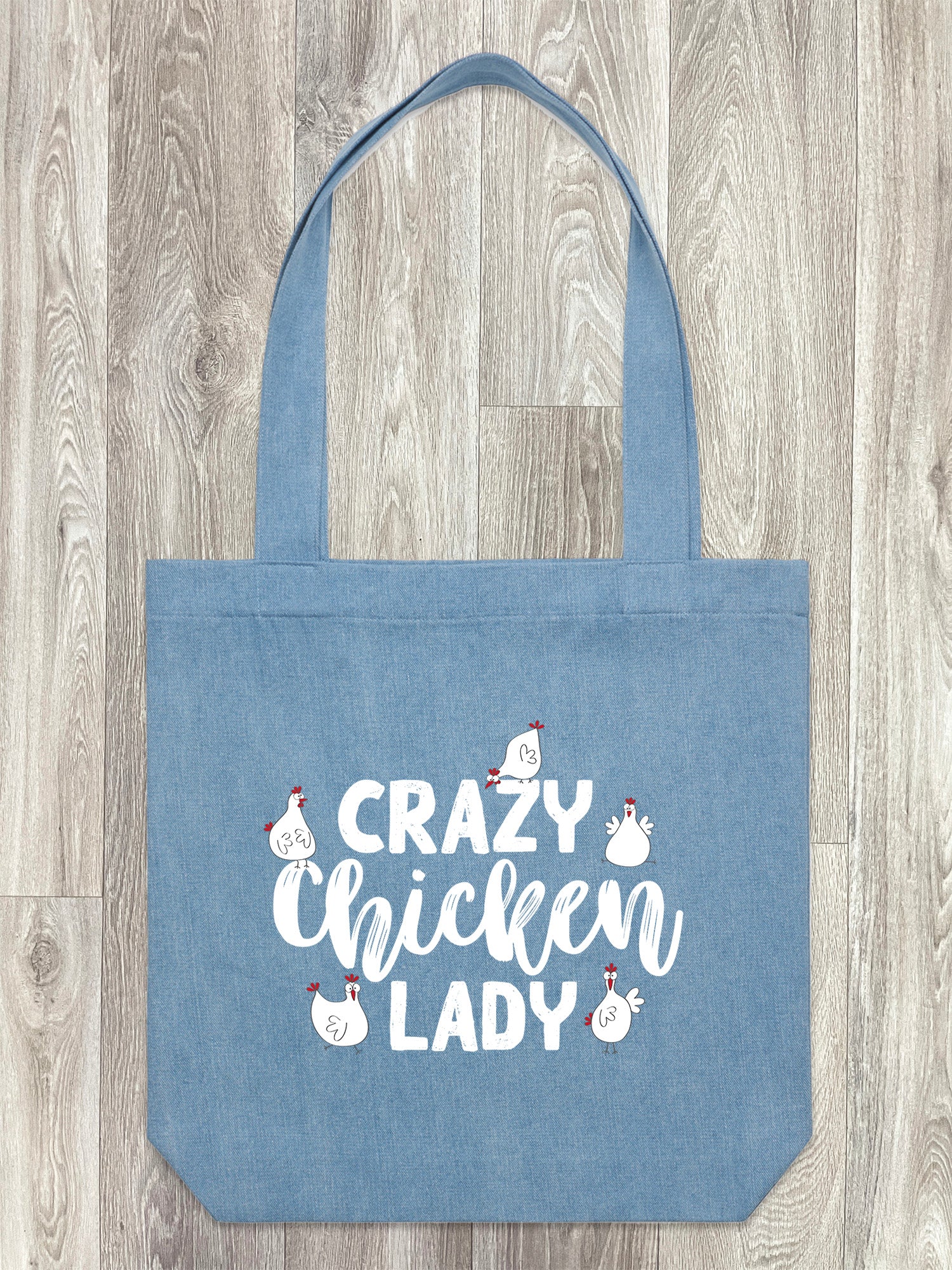 Crazy Chicken Lady Edith Tote Bag - Image 6