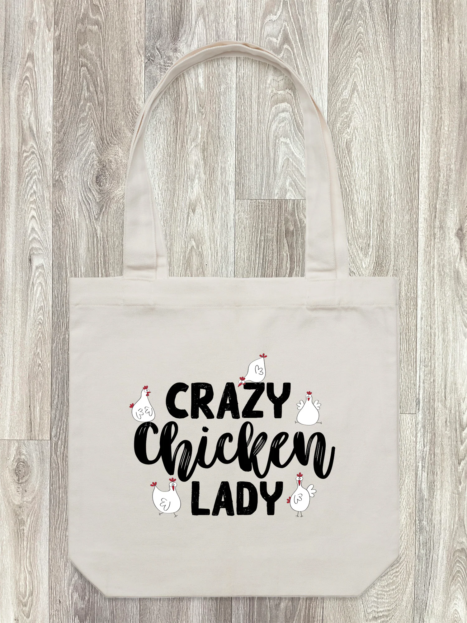 Crazy Chicken Lady Edith Tote Bag - Image 8