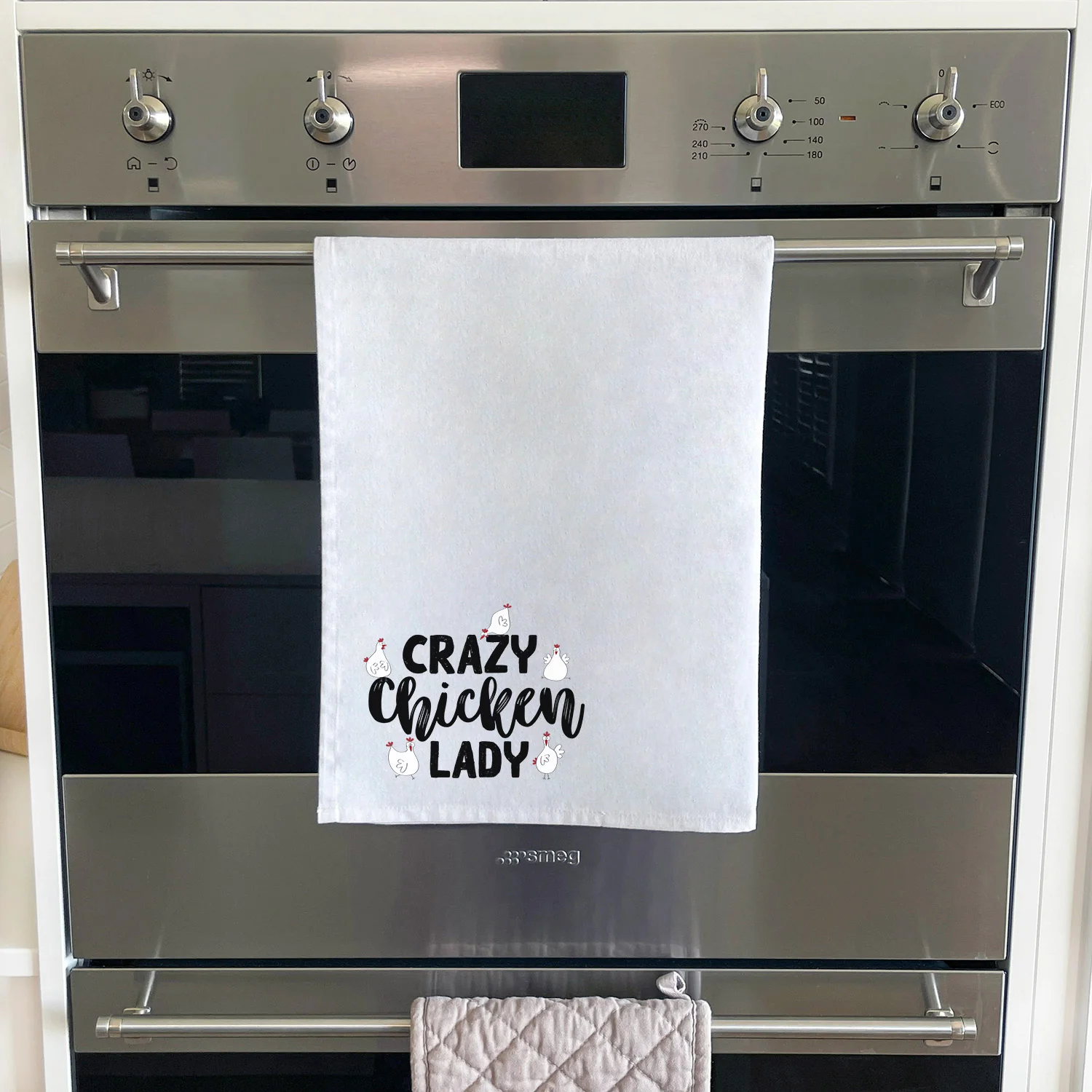 Crazy Chicken Lady Tea Towel - Image 3