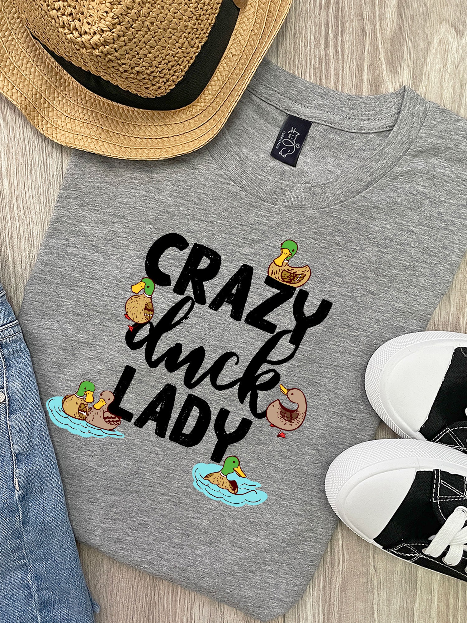 Crazy Duck Lady Ava Women's Regular Fit Tee - Image 3
