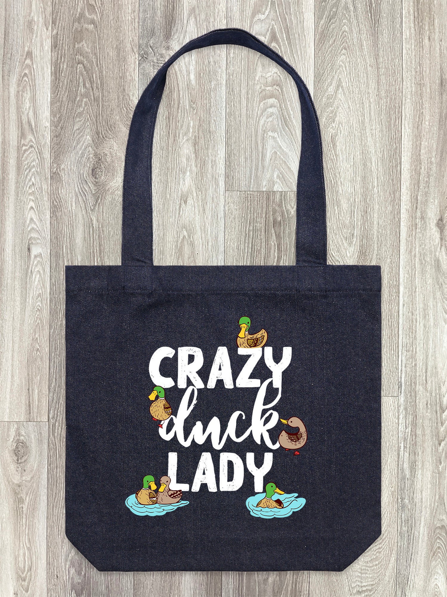 Crazy Duck Lady Edith Tote Bag - Image 3