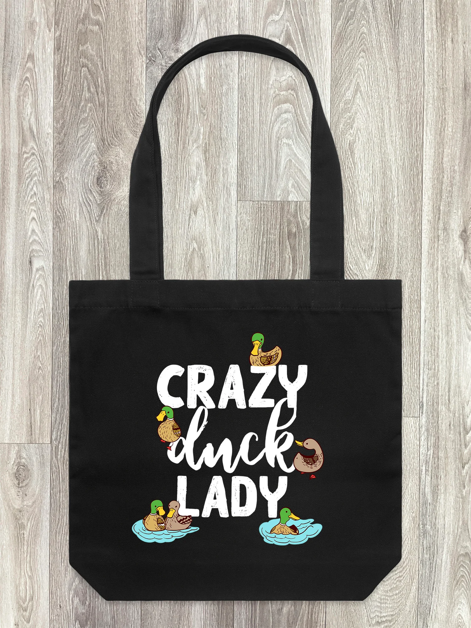 Crazy Duck Lady Edith Tote Bag - Image 4