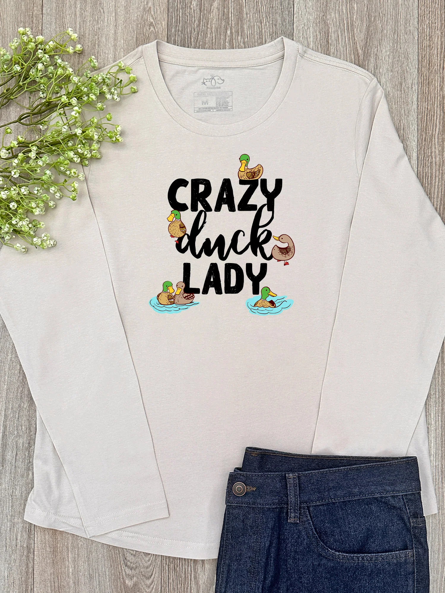 Crazy Duck Lady Olivia Long Sleeve Tee - Image 4