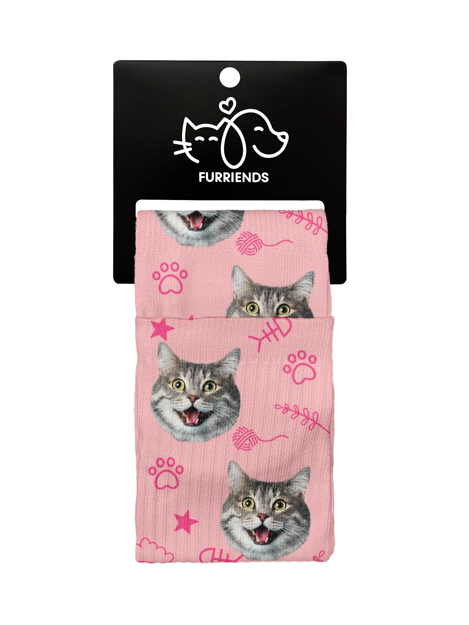Custom Cat Face Crew Socks - Image 16