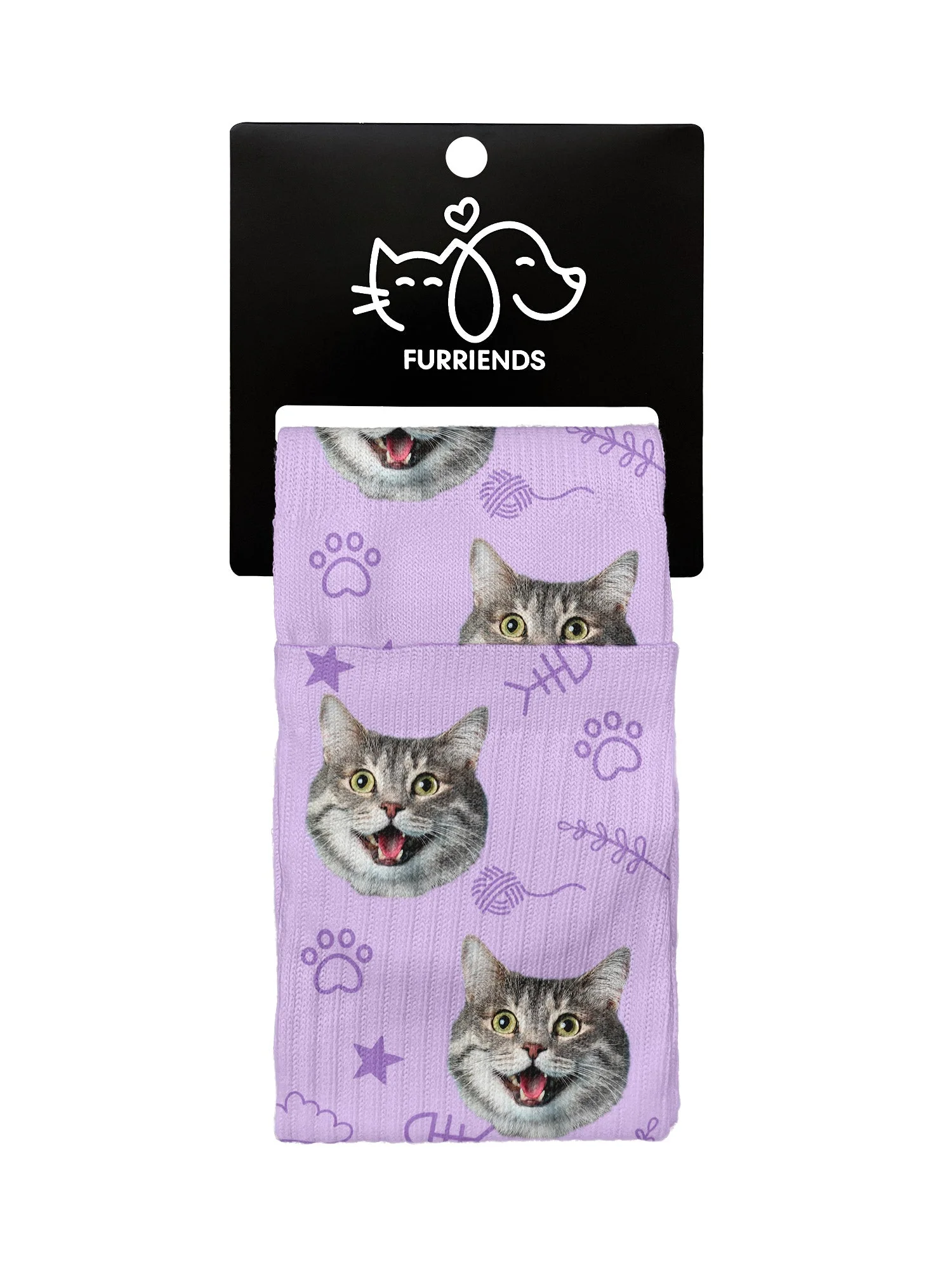 Custom Cat Face Crew Socks - Image 17