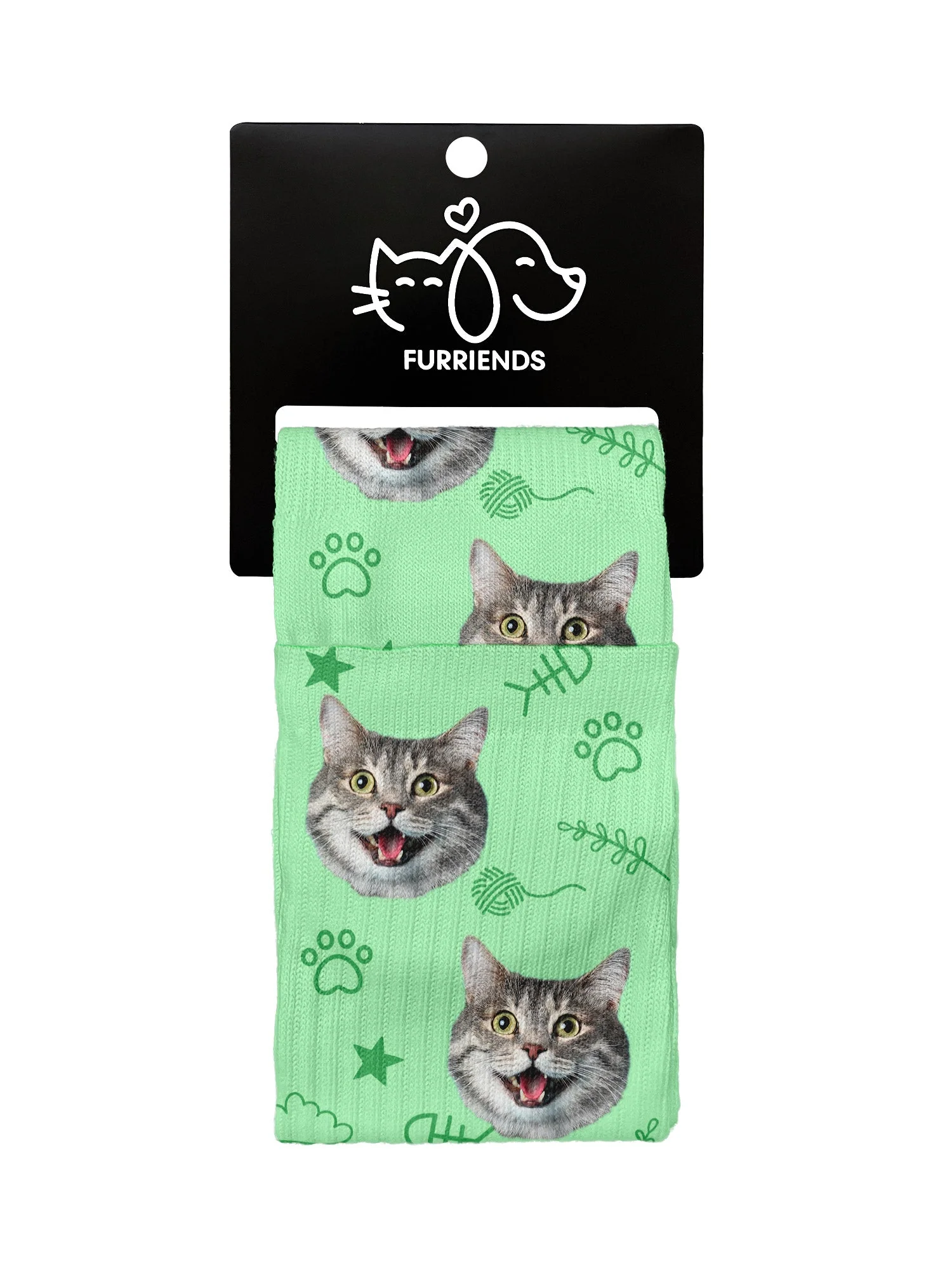 Custom Cat Face Crew Socks - Image 18