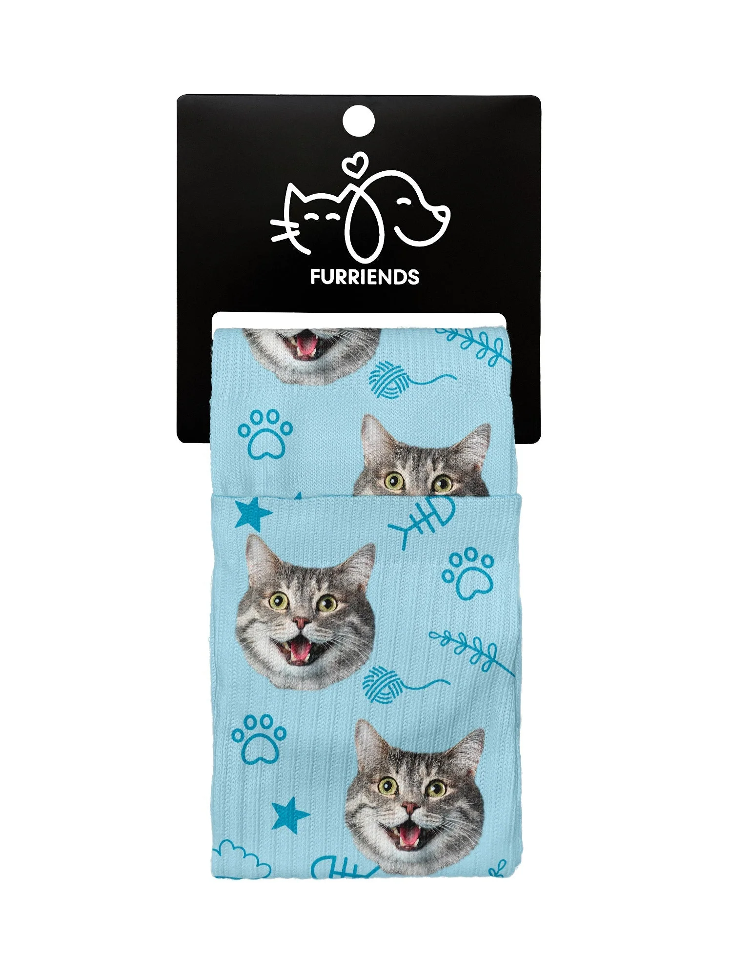 Custom Cat Face Crew Socks - Image 19