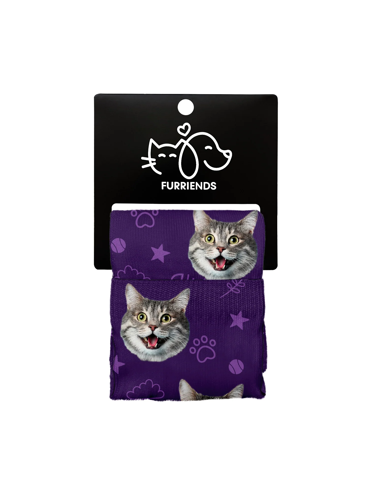 Custom Cat Face Dress Socks - Image 20