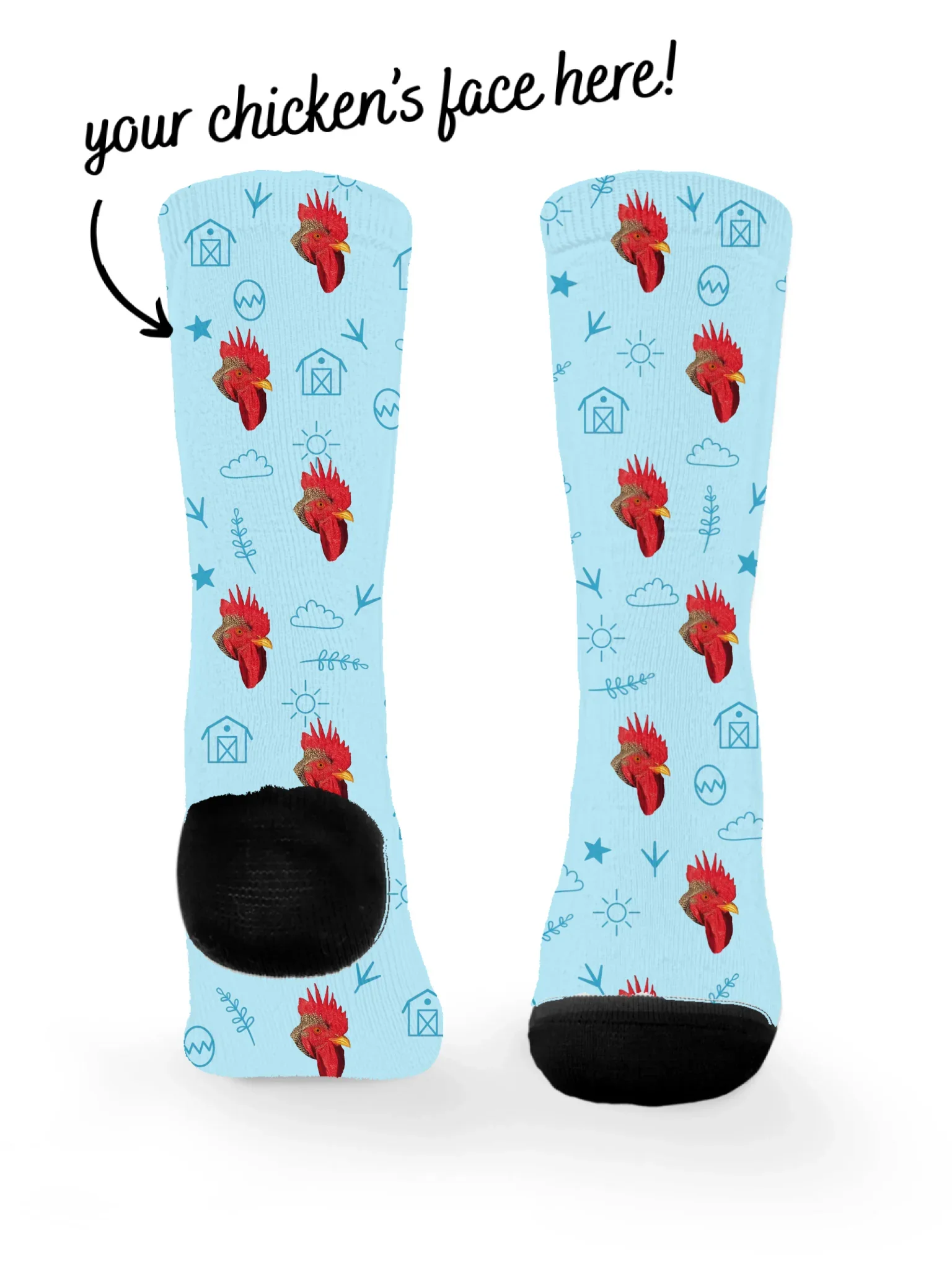 Custom Chicken Face Socks - Image 4