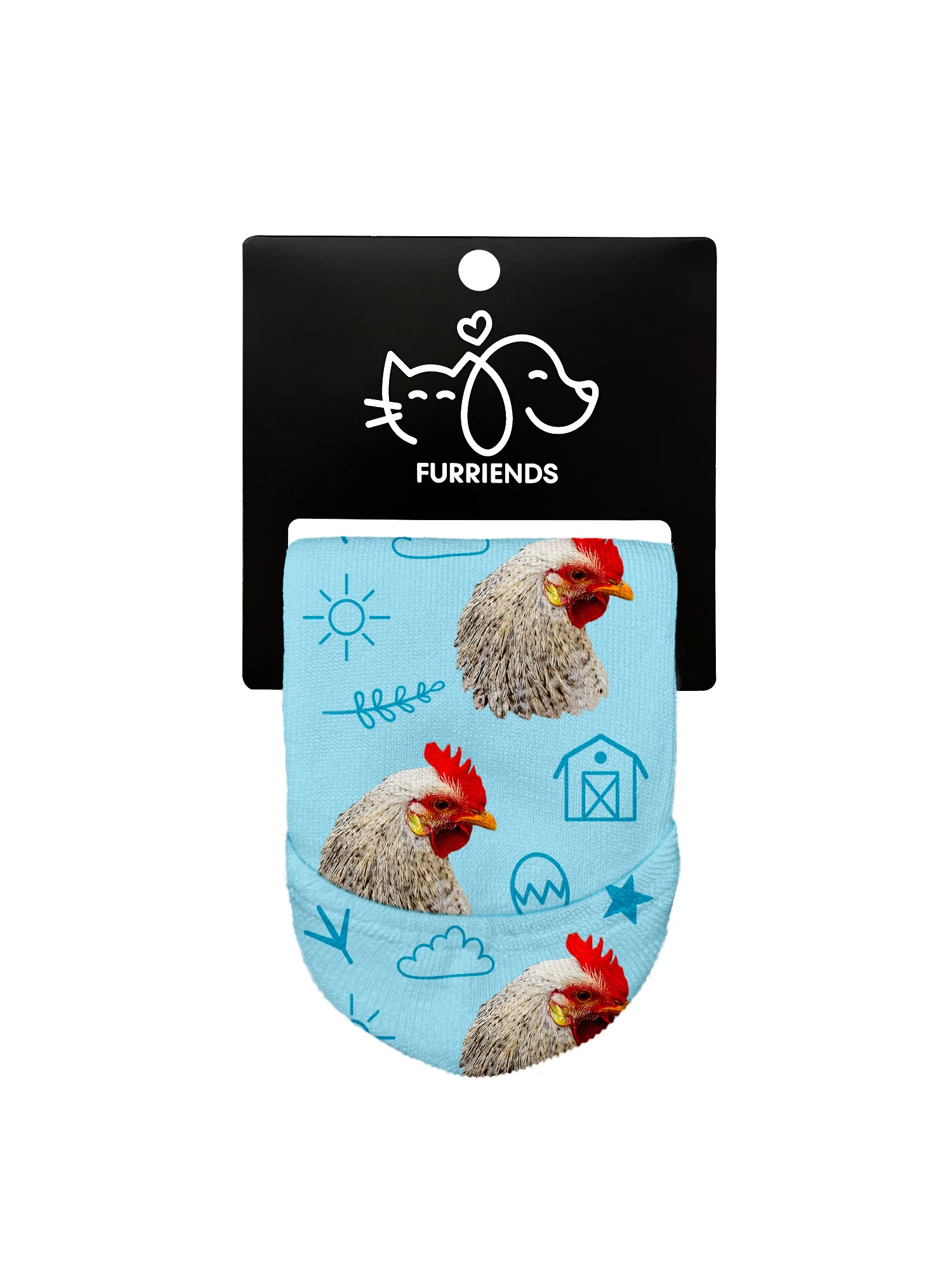 Custom Chicken Face No-Show Socks - Image 3