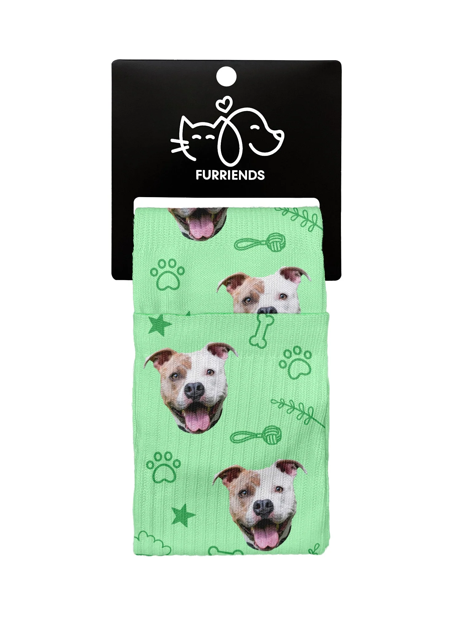 Custom Dog Face Crew Socks - Image 18