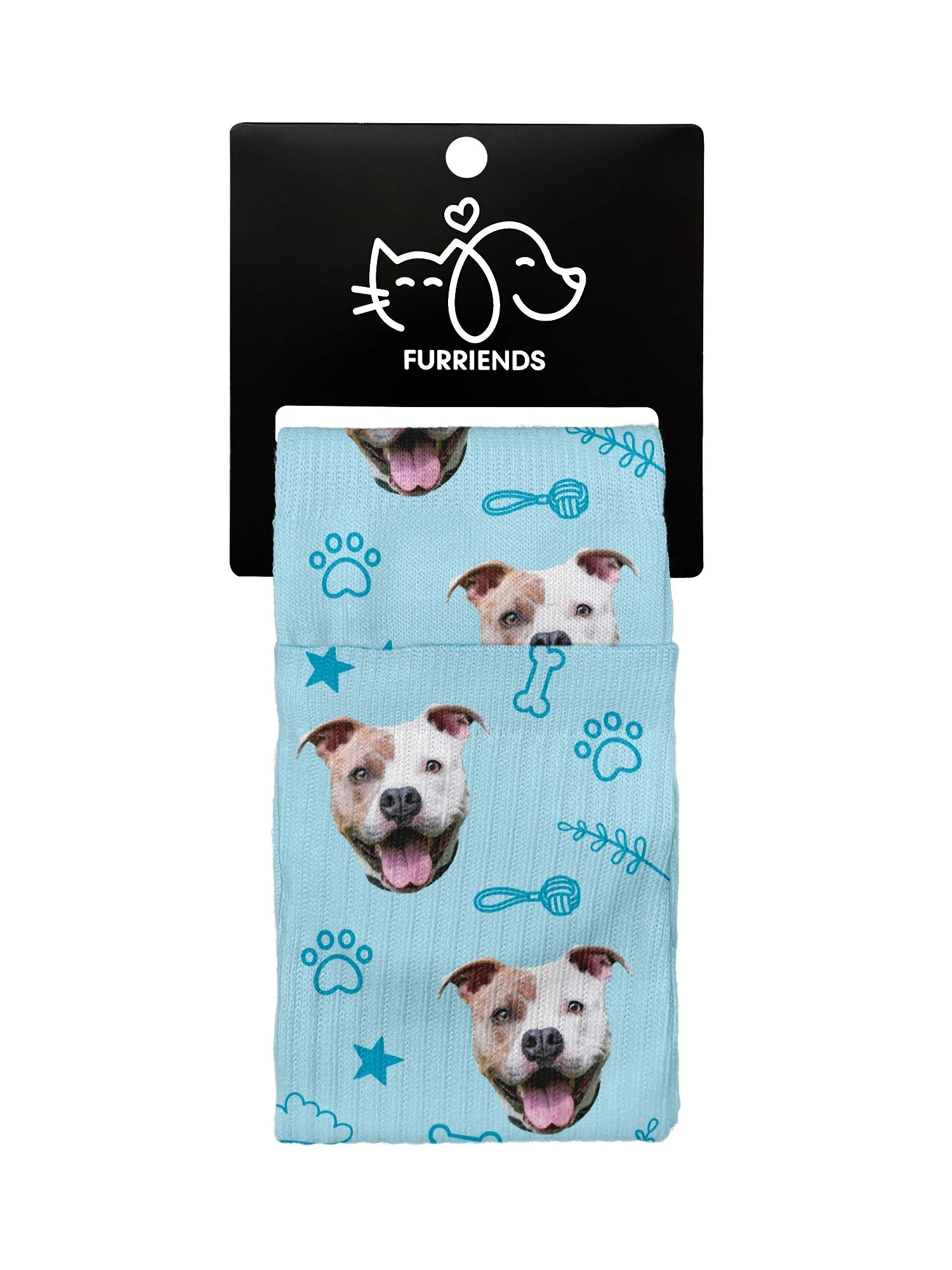 Custom Dog Face Crew Socks - Image 19