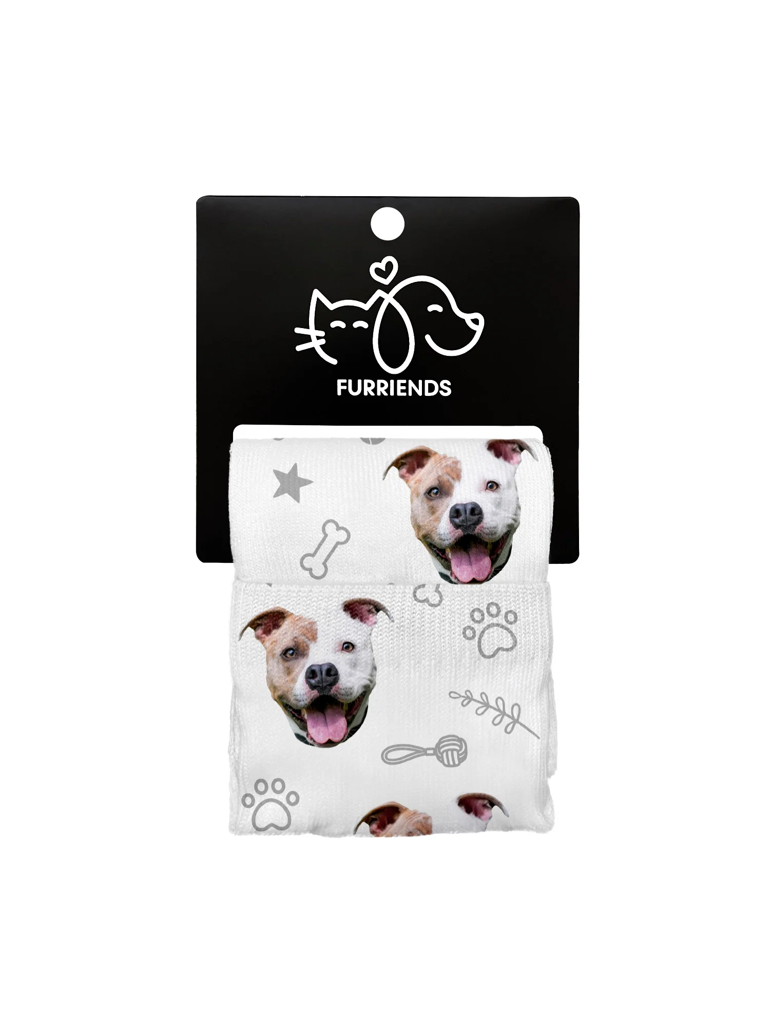 Custom Dog Face Dress Socks - Image 26