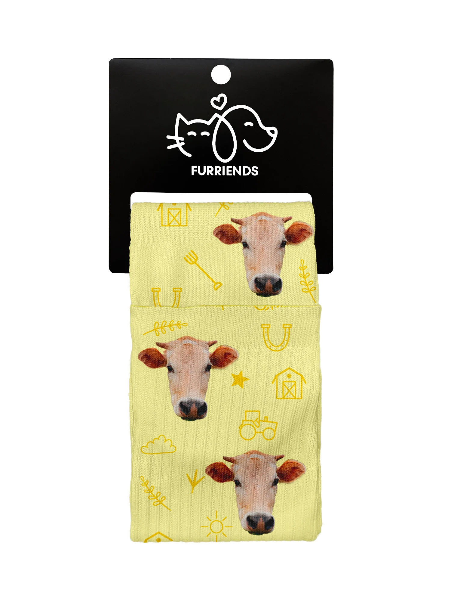 Custom Farm Animal Face Crew Socks - Image 9