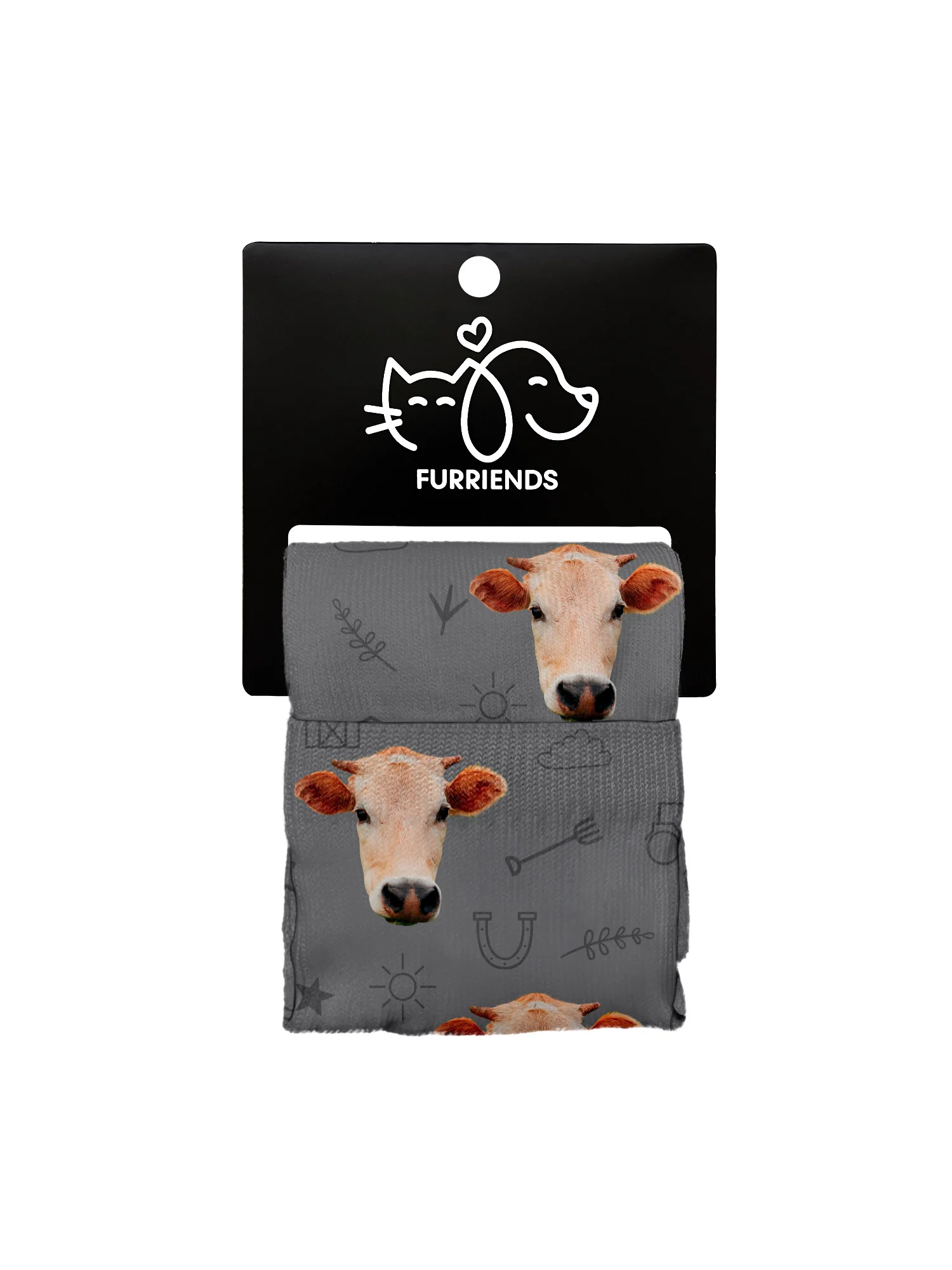 Custom Farm Animal Face Dress Socks - Image 20