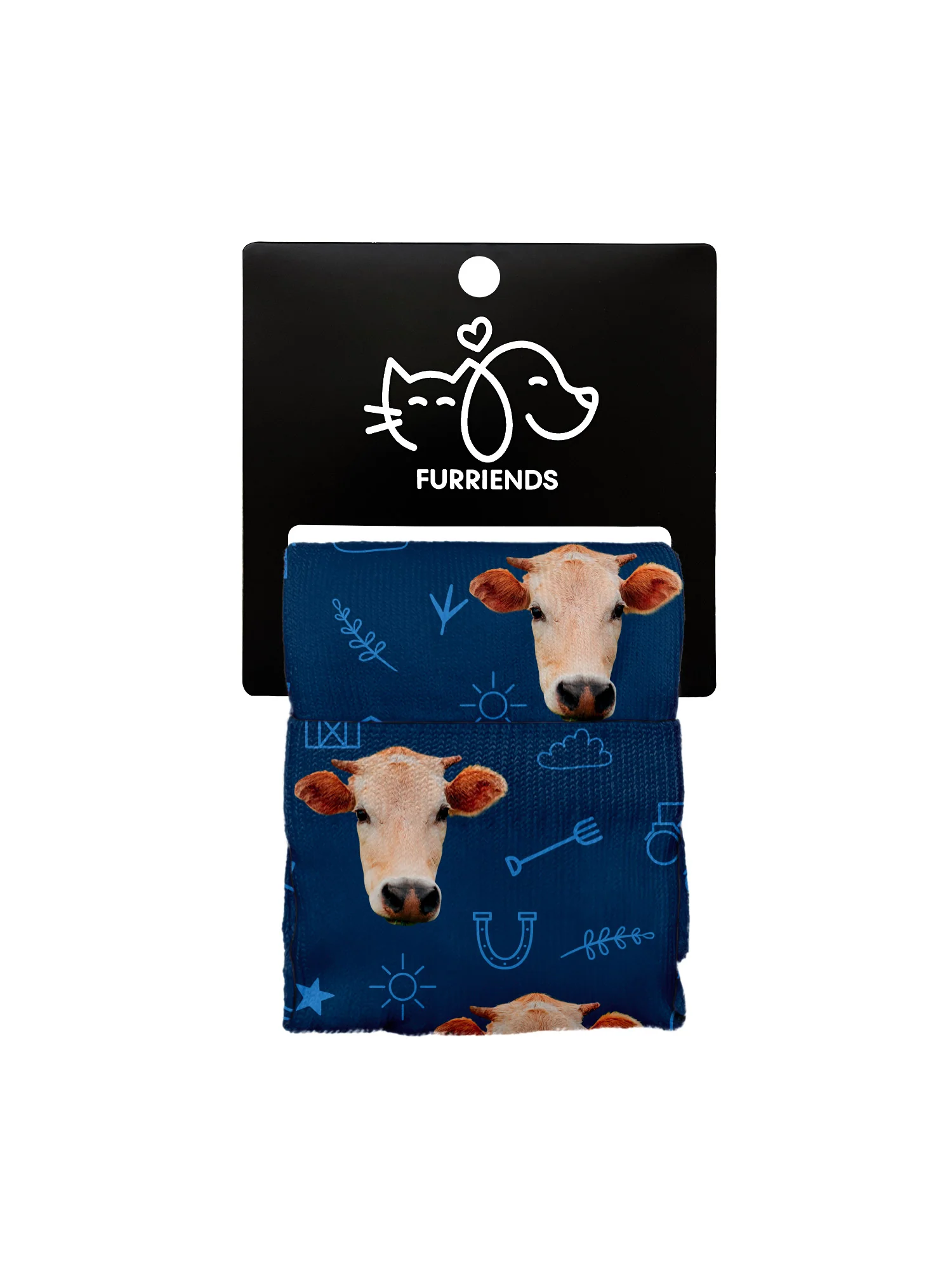 Custom Farm Animal Face Dress Socks - Image 29