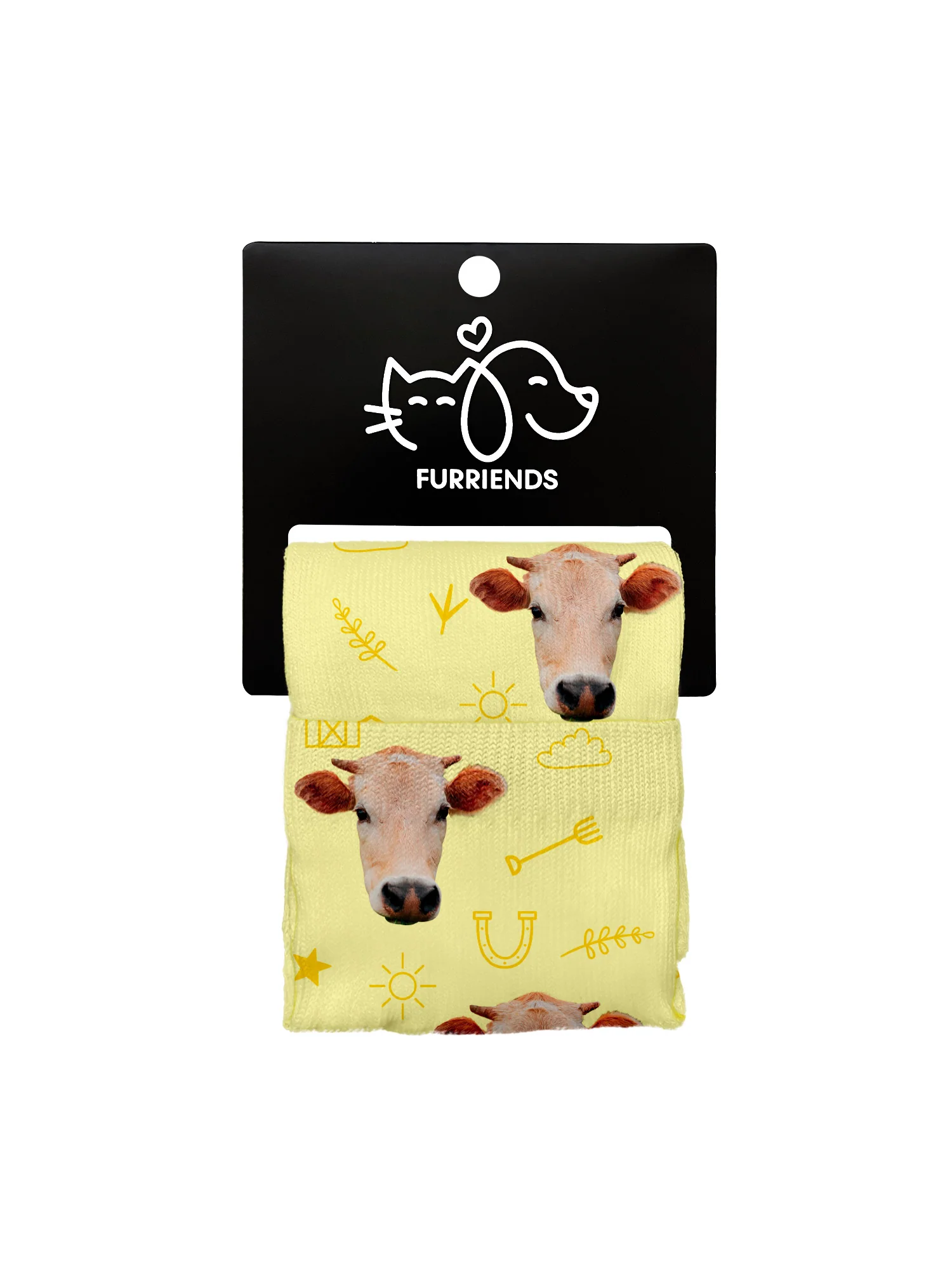 Custom Farm Animal Face Dress Socks - Image 3