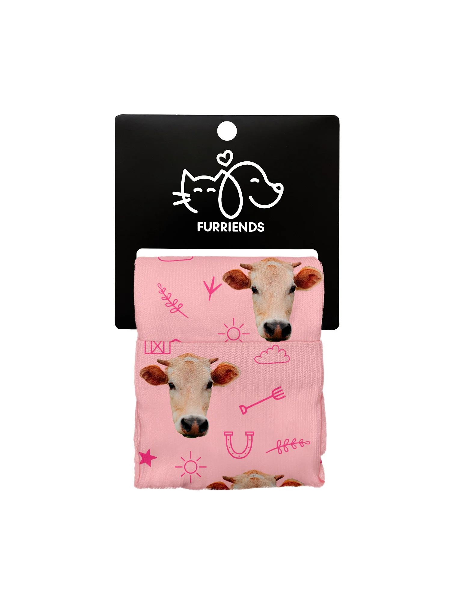 Custom Farm Animal Face Dress Socks - Image 6