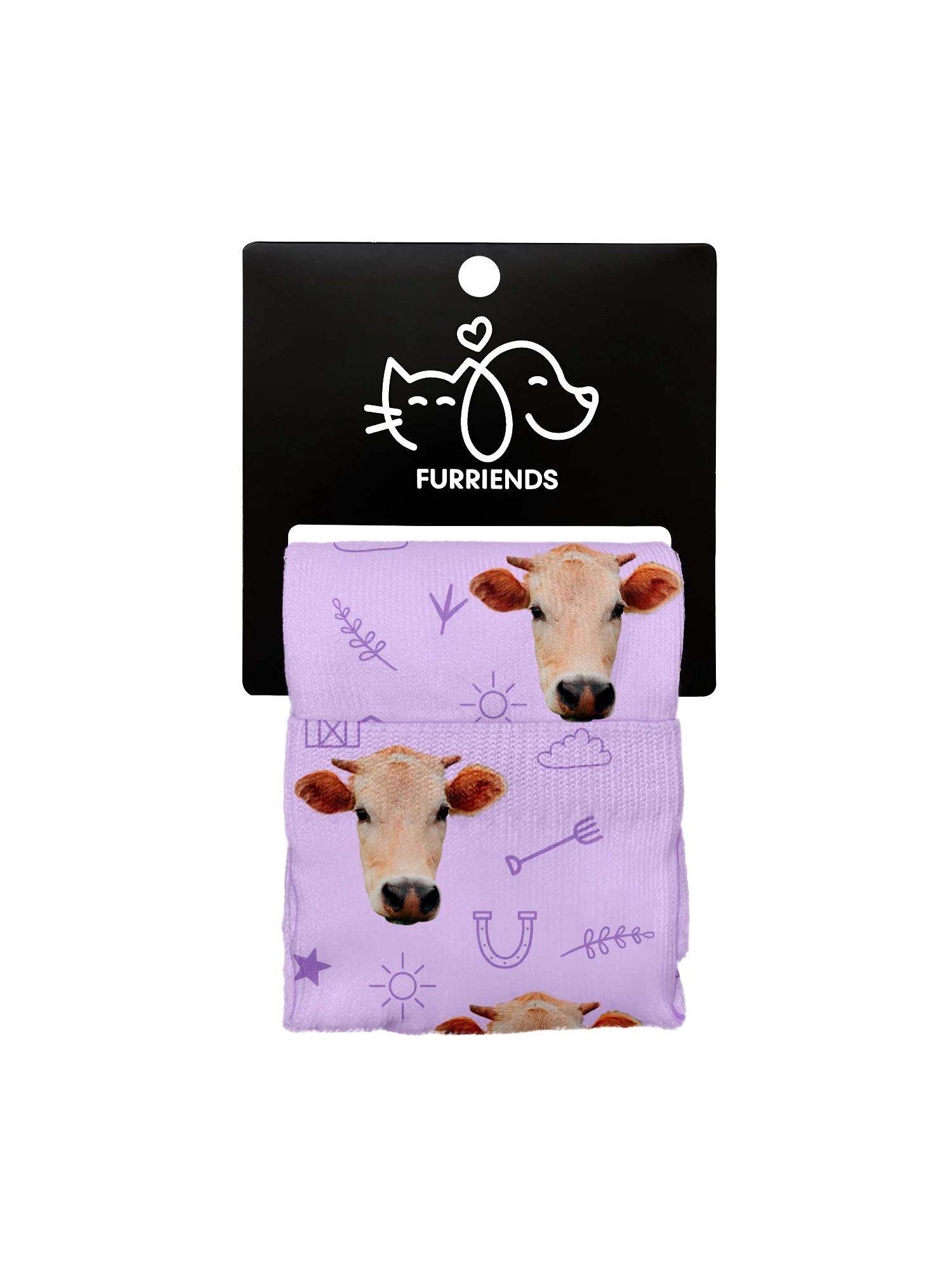 Custom Farm Animal Face Dress Socks - Image 9