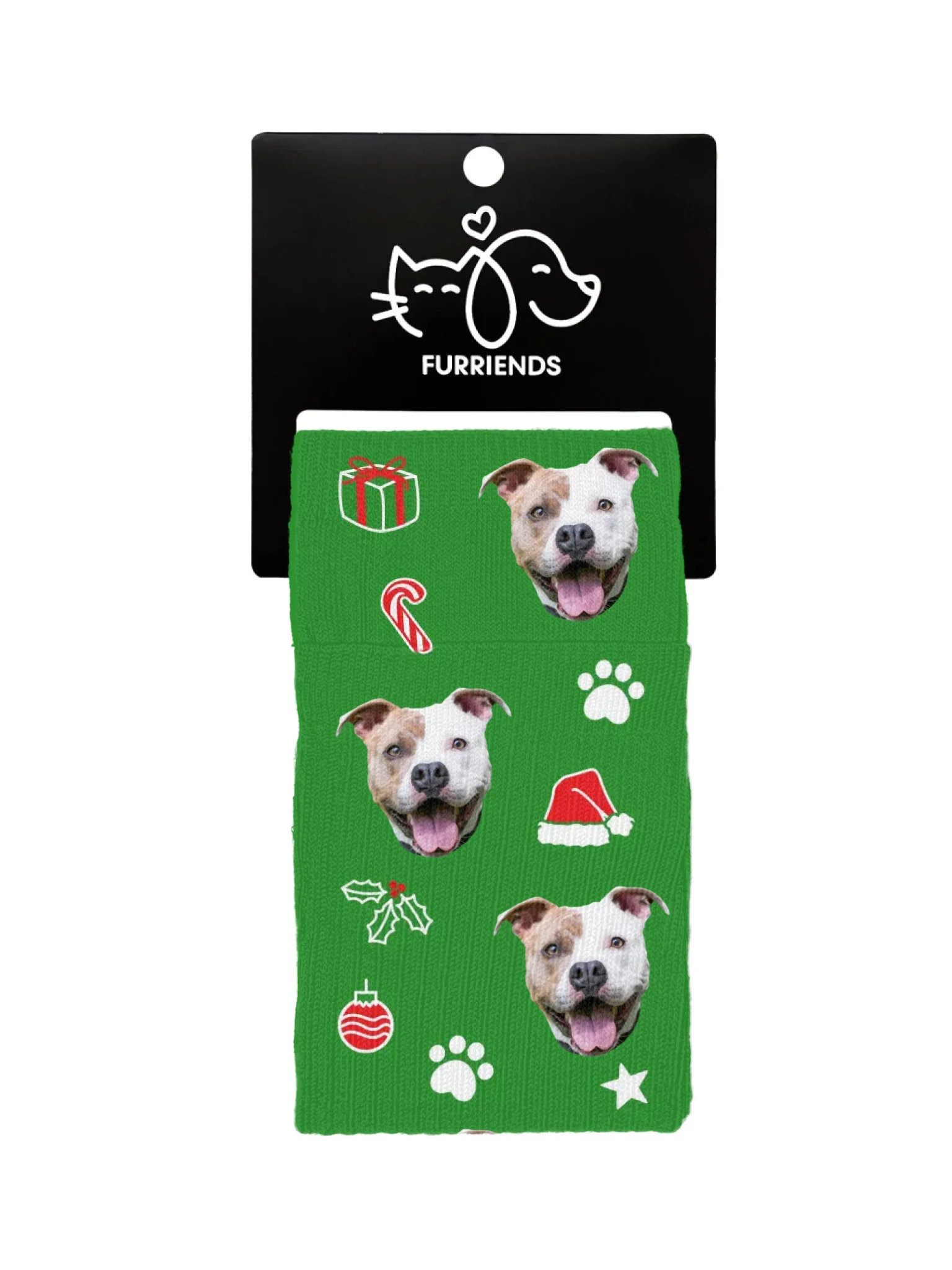 Custom Festive Theme Pet Face Socks - Image 3