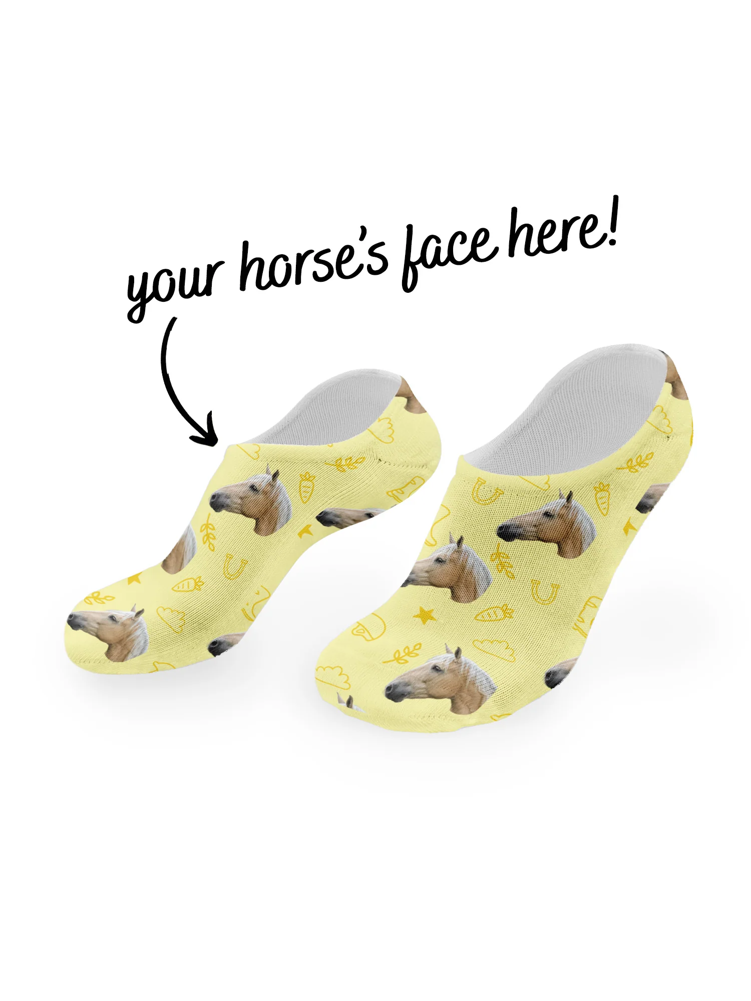 Custom Horse Face No-Show Socks - Image 16