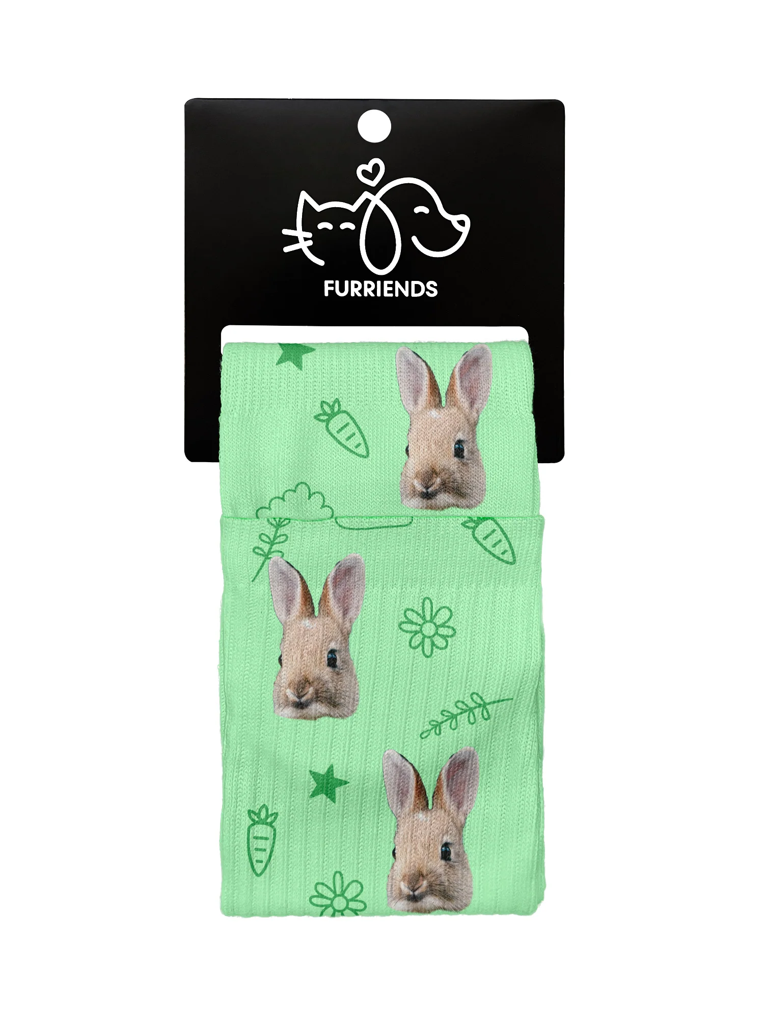 Custom Rabbit Face Crew Socks - Image 8