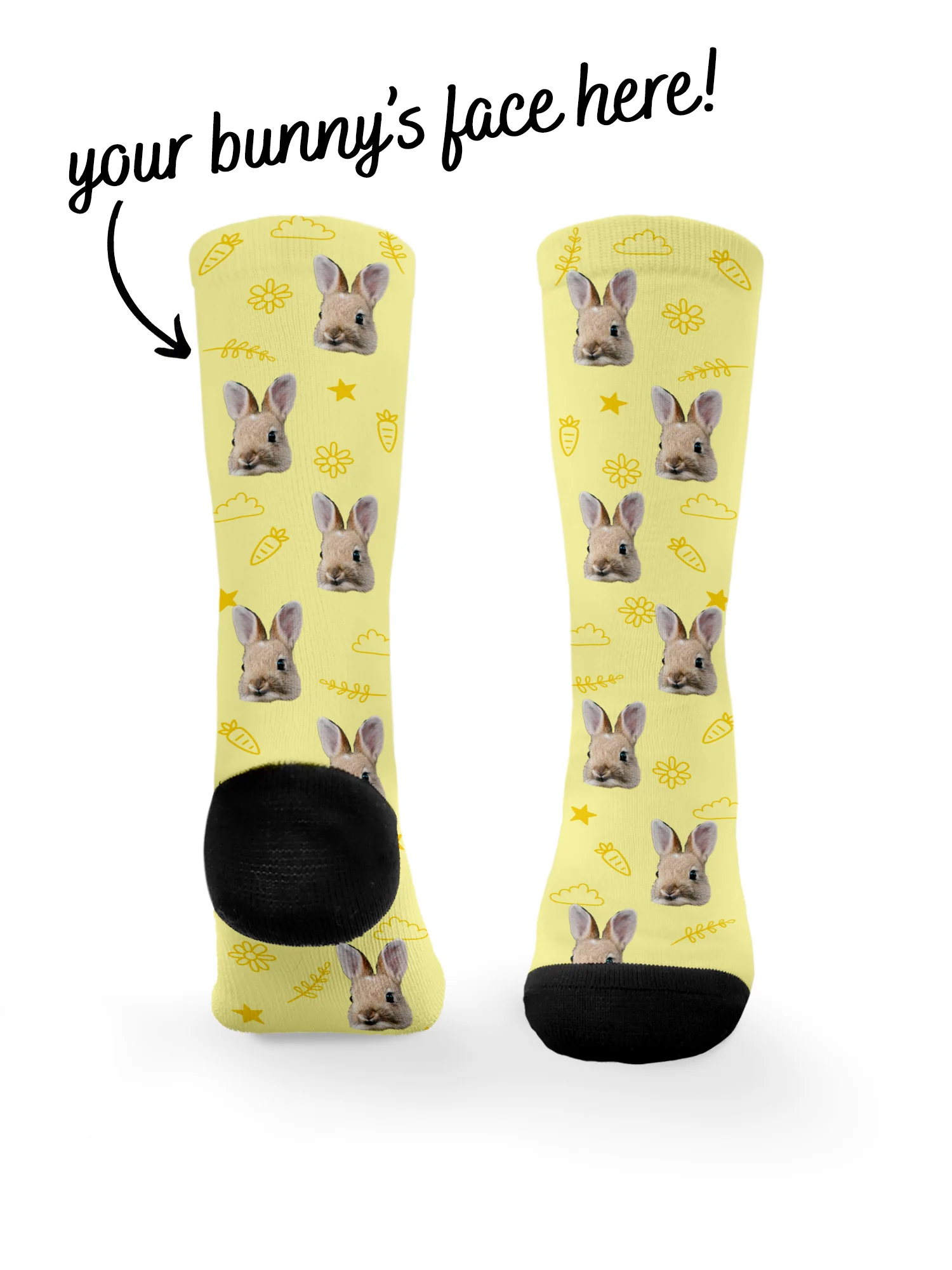 Custom Rabbit Face Dress Socks - Image 10