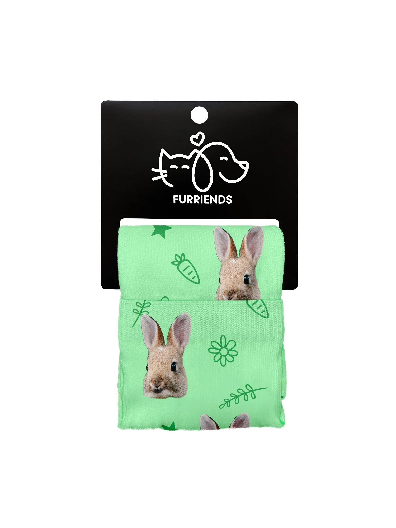 Custom Rabbit Face Dress Socks - Image 20