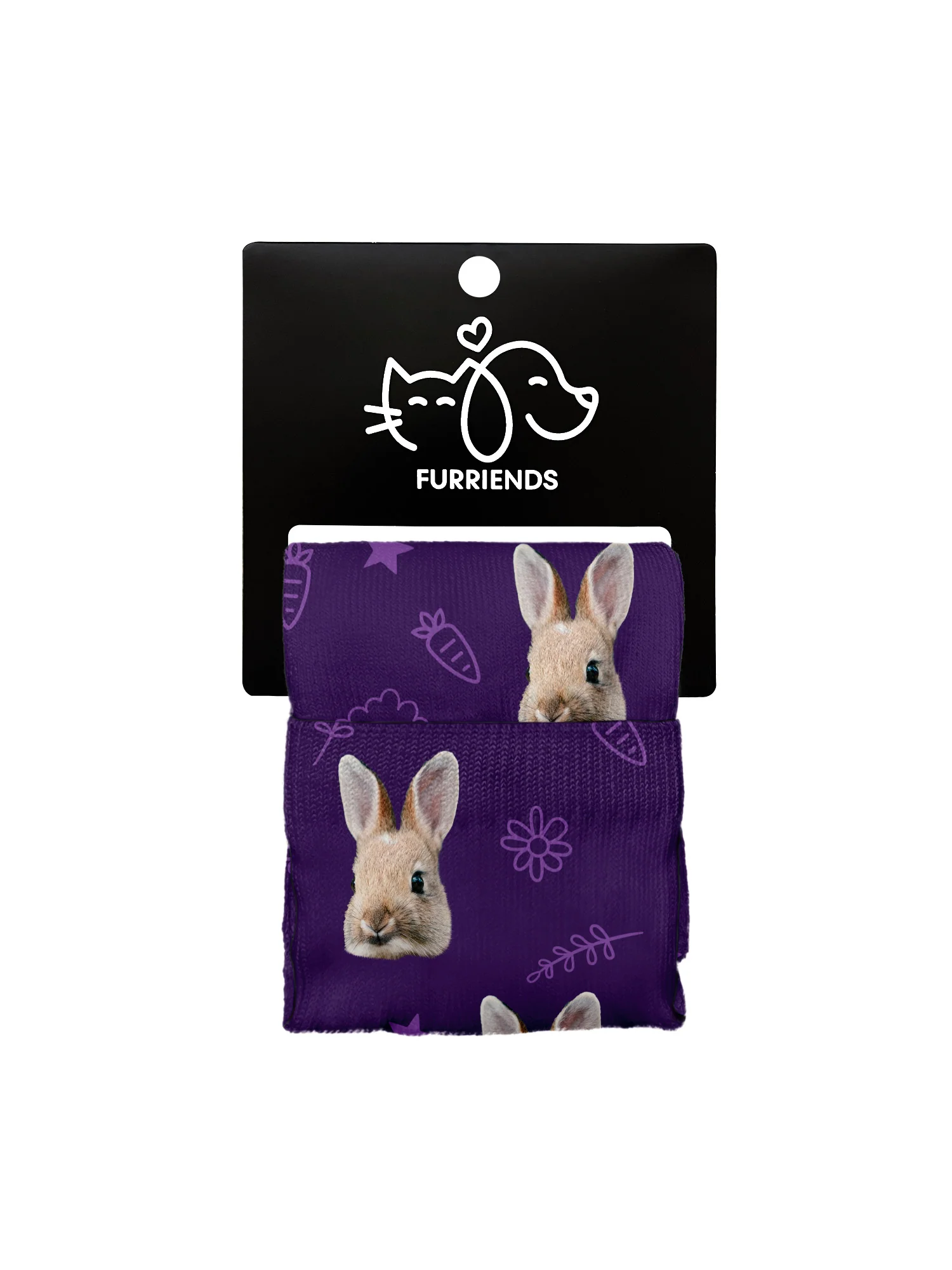 Custom Rabbit Face Dress Socks - Image 23