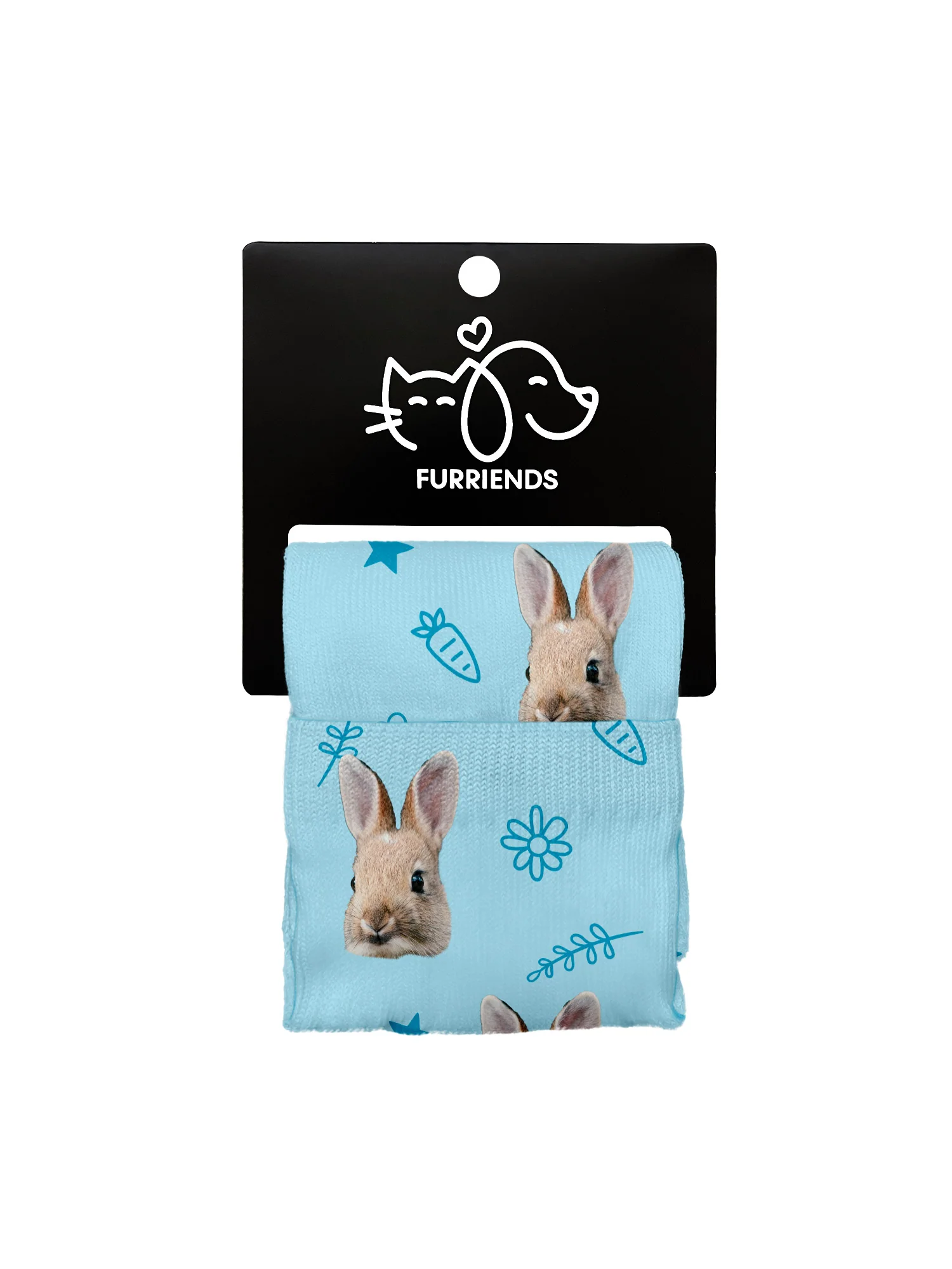 Custom Rabbit Face Dress Socks - Image 29