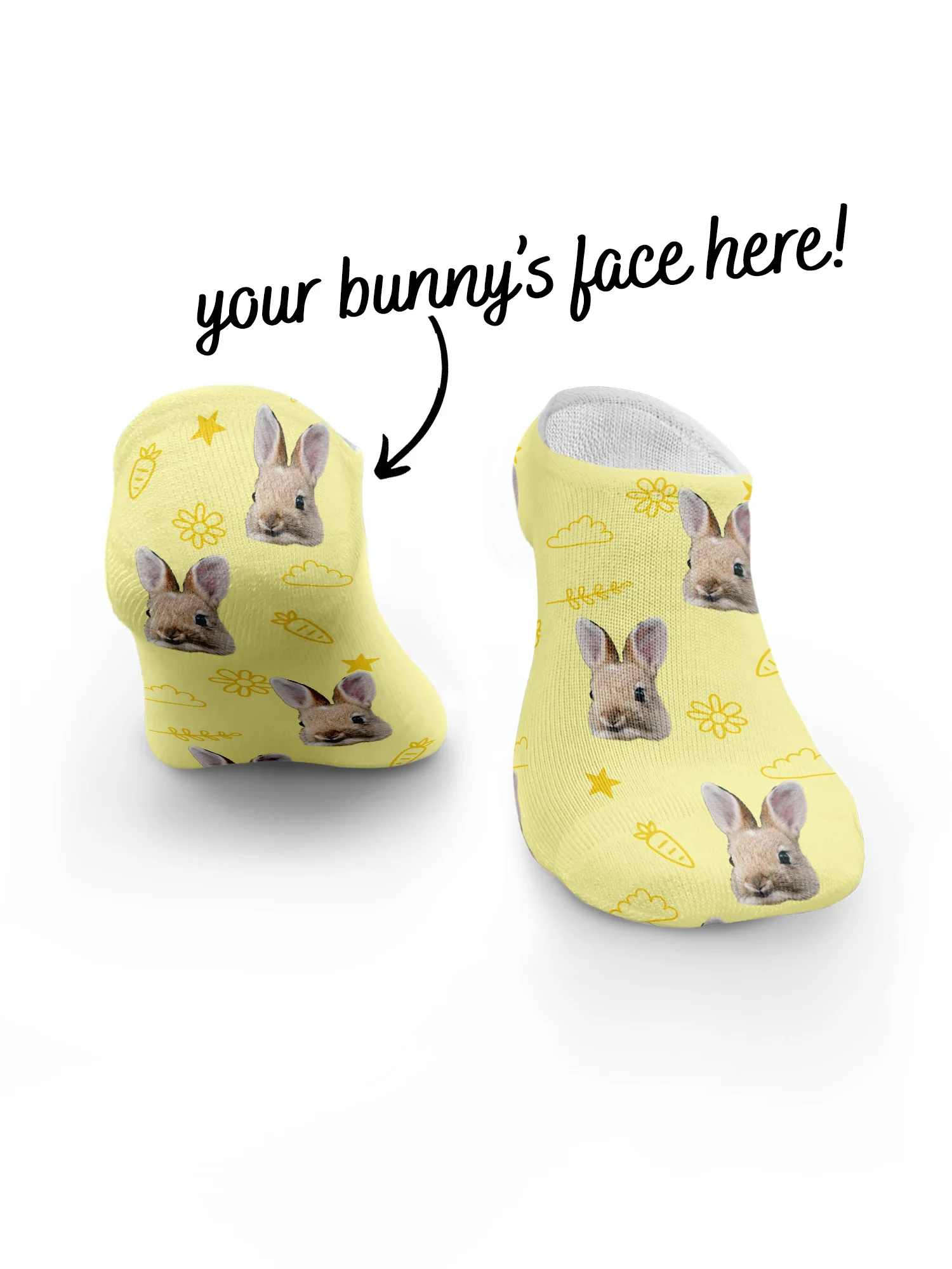 Custom Rabbit Face No-Show Socks - Image 15
