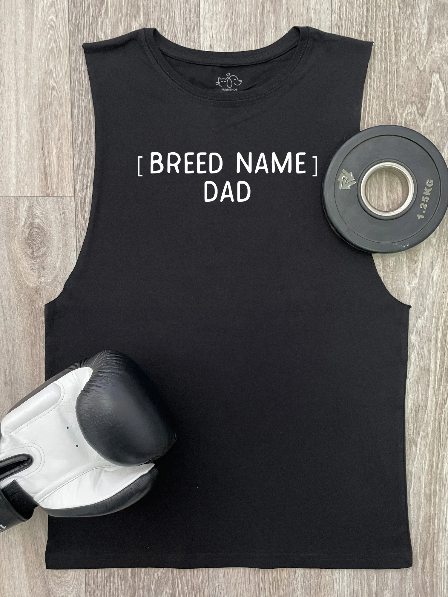 Customisable Text Axel Drop Armhole Muscle Tank - Image 3