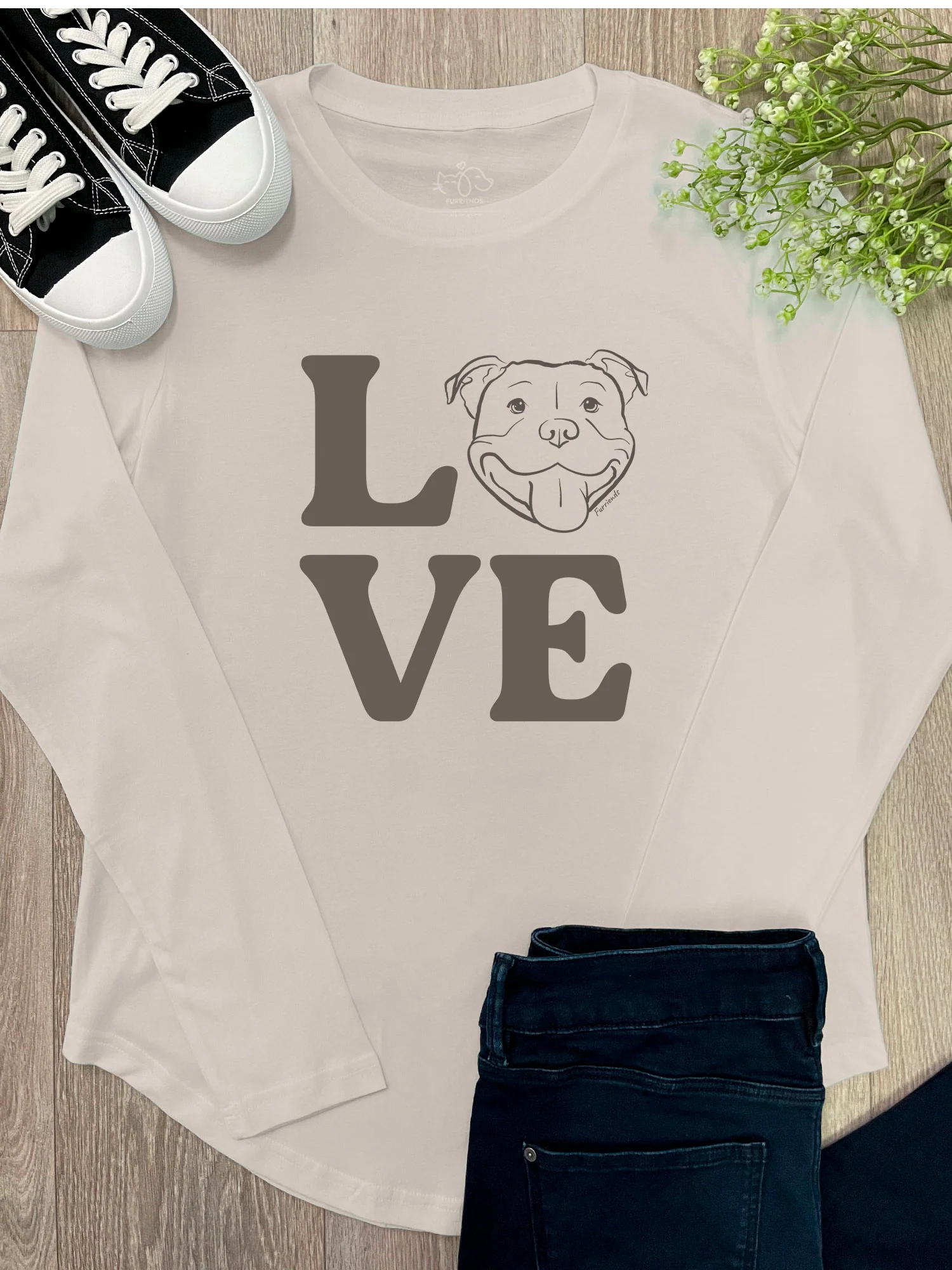 Breed LOVE Olivia Women's Long Sleeve Tee (Customisable) - Image 4
