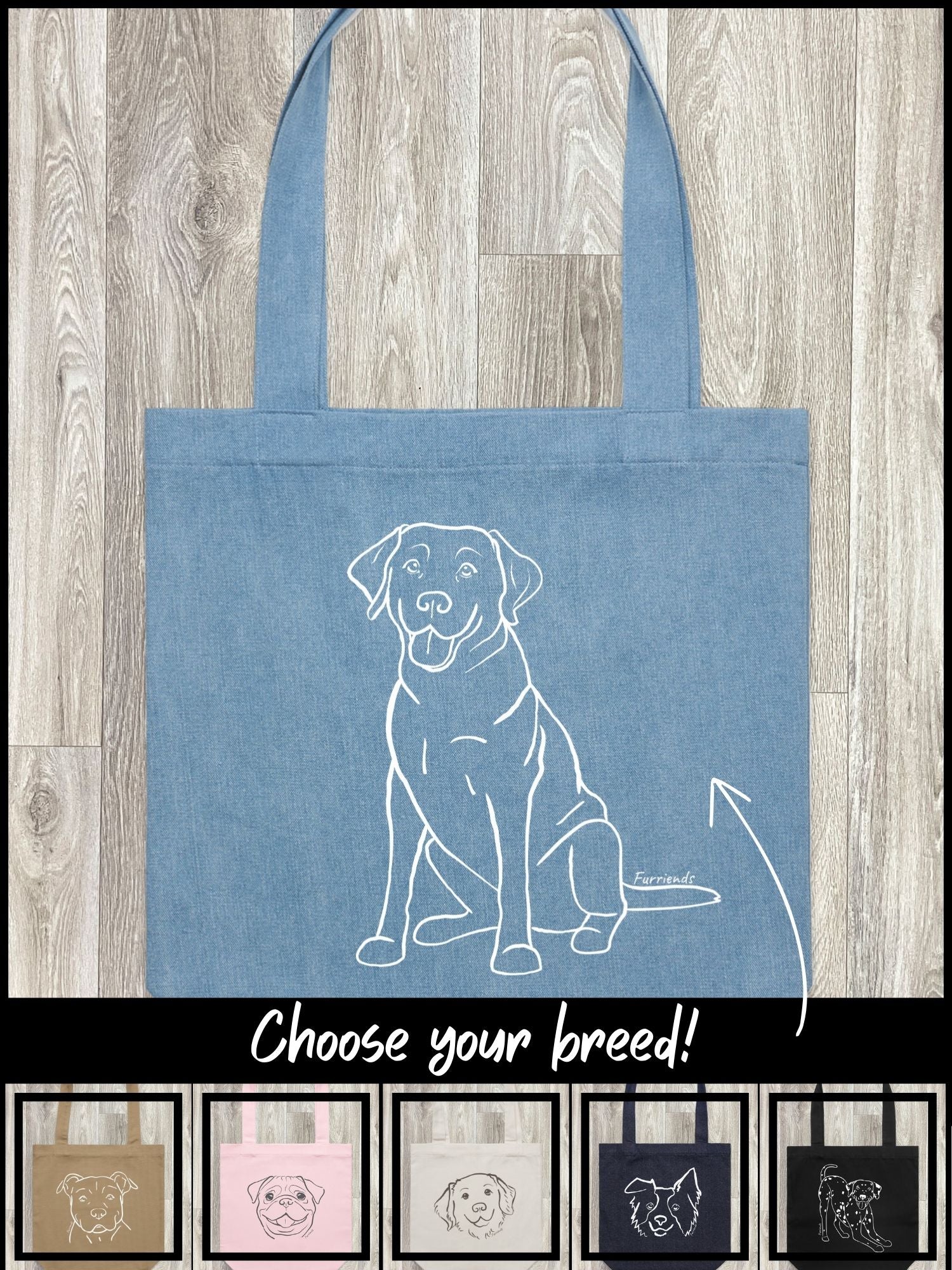 Dog Breed Edith Tote Bag (Customisable) - Image 4