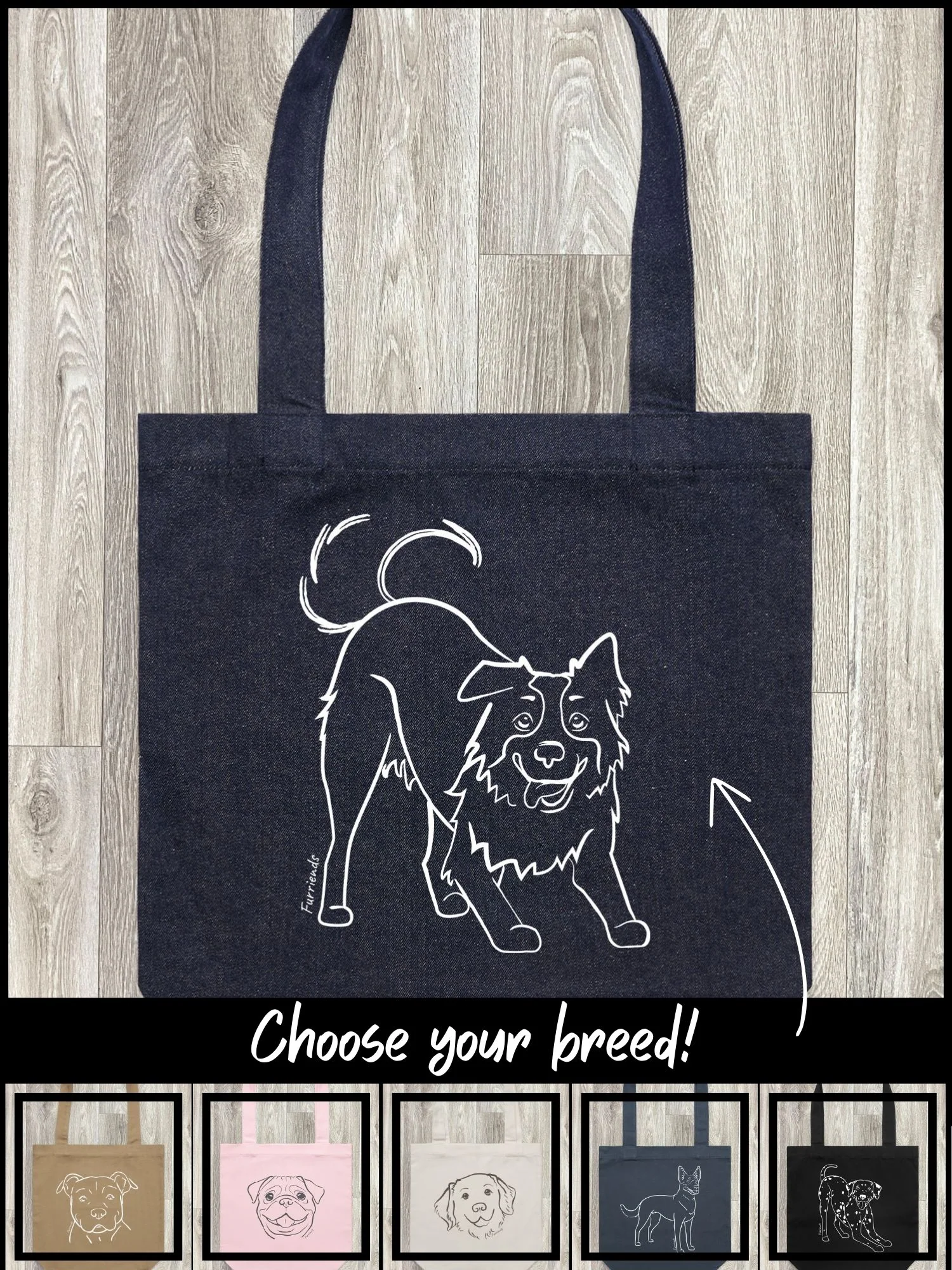Dog Breed Edith Tote Bag (Customisable) - Image 5