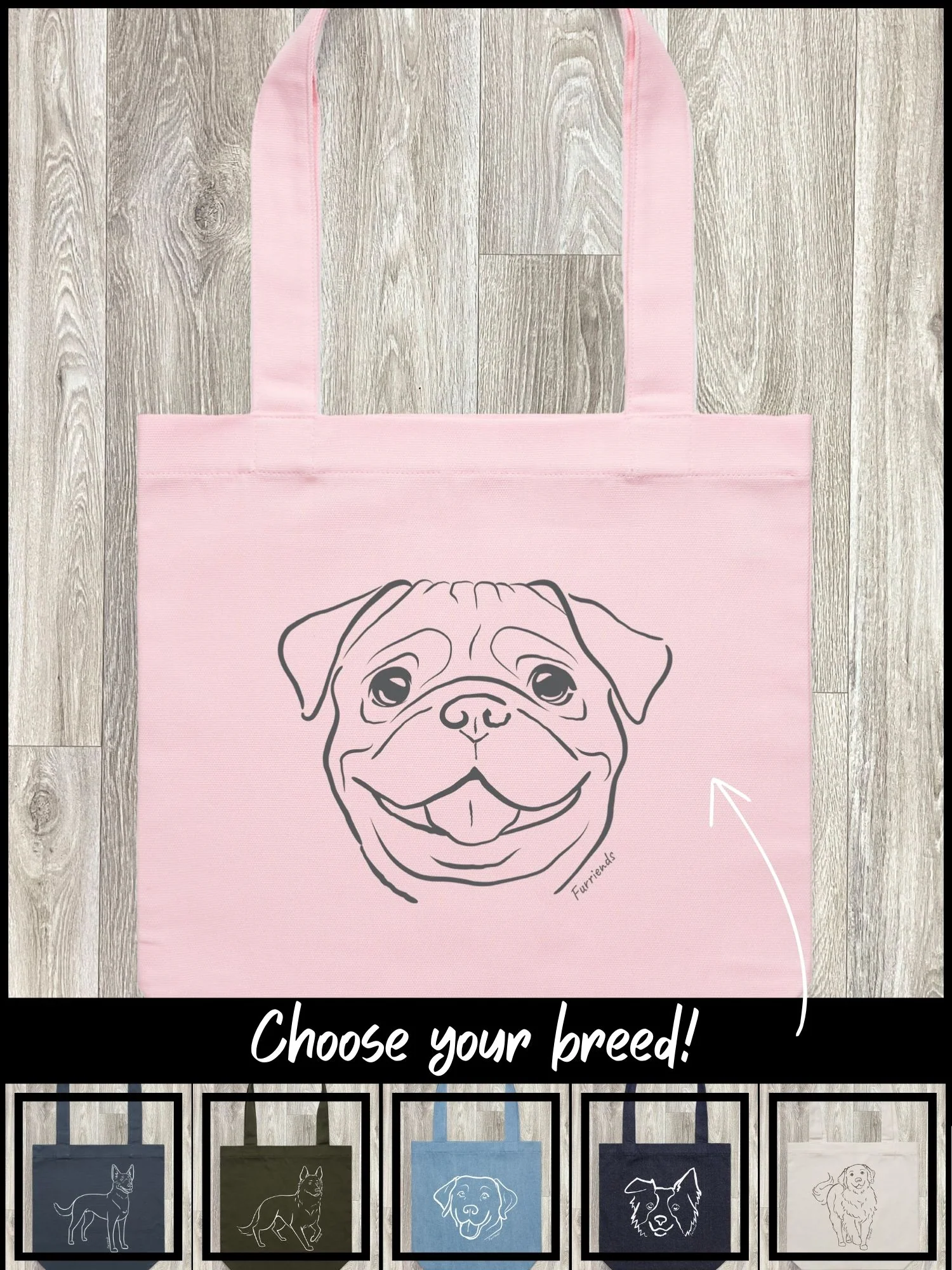 Dog Breed Edith Tote Bag (Customisable) - Image 8